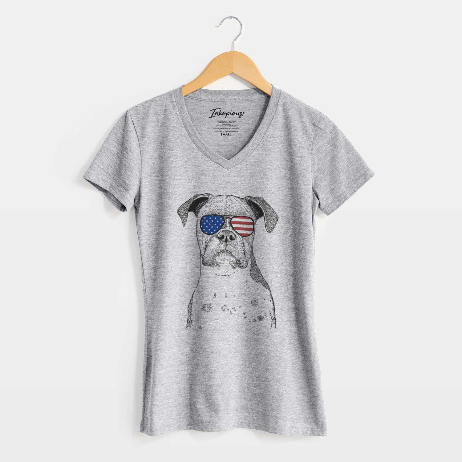 USA Daisy the Boxer - Women's Perfect V-neck Shirt