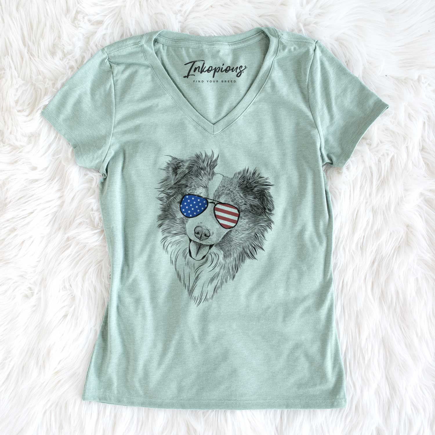 USA Doc the Mini Aussie - Women's Perfect V-neck Shirt