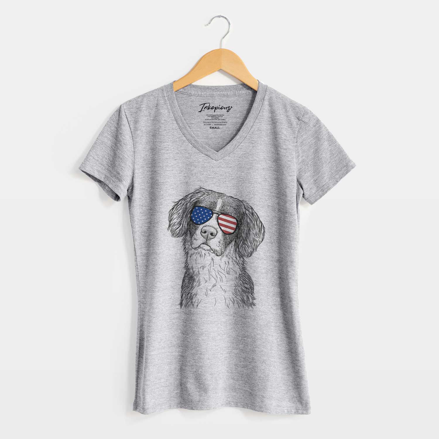 USA Dulce the Drentsche Patrijshond - Women's Perfect V-neck Shirt