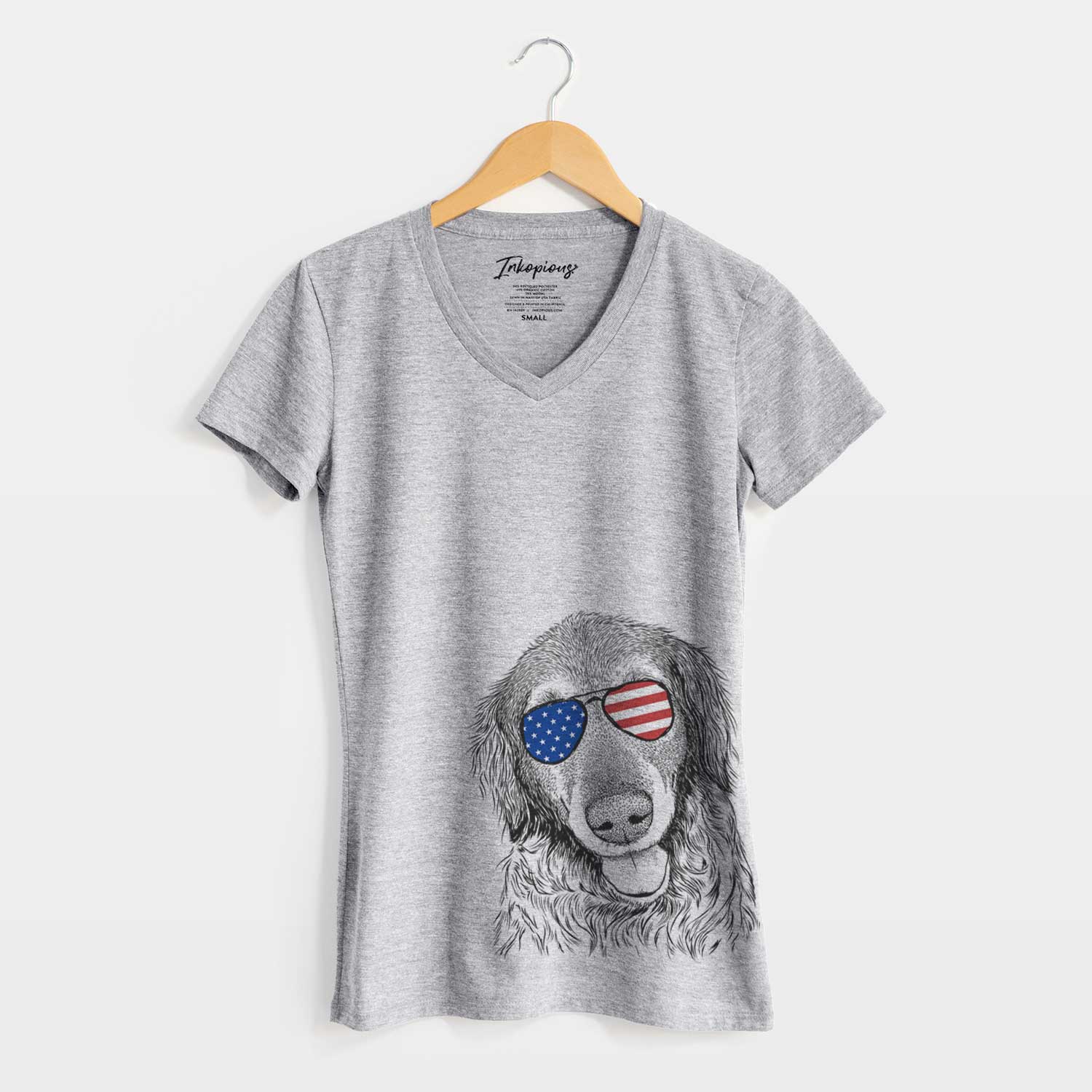 USA Duncan the Golden Retriever - Women's Perfect V-neck Shirt