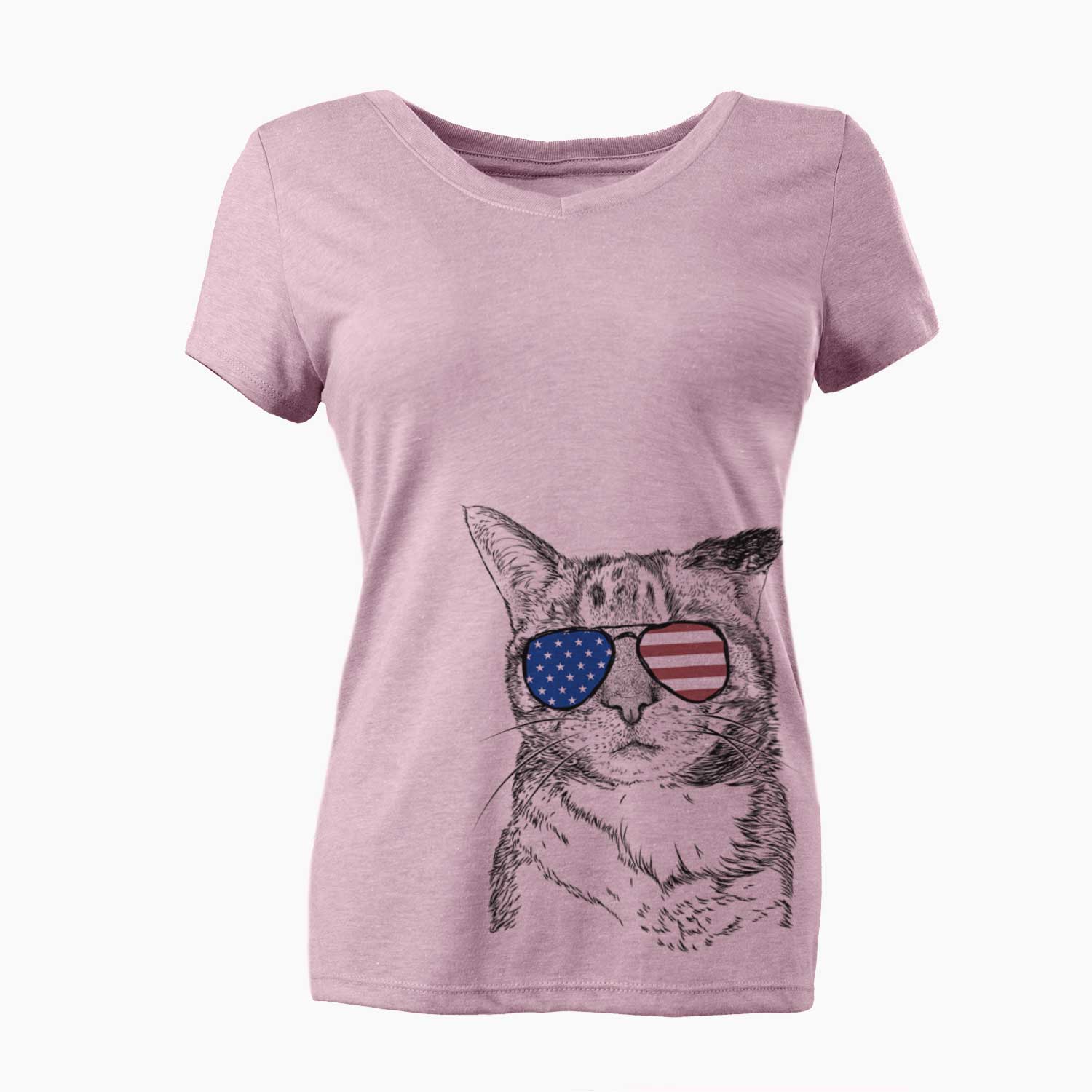 USA Eleanor the Domestic Shorthair Cat - Women's Perfect V-neck Shirt