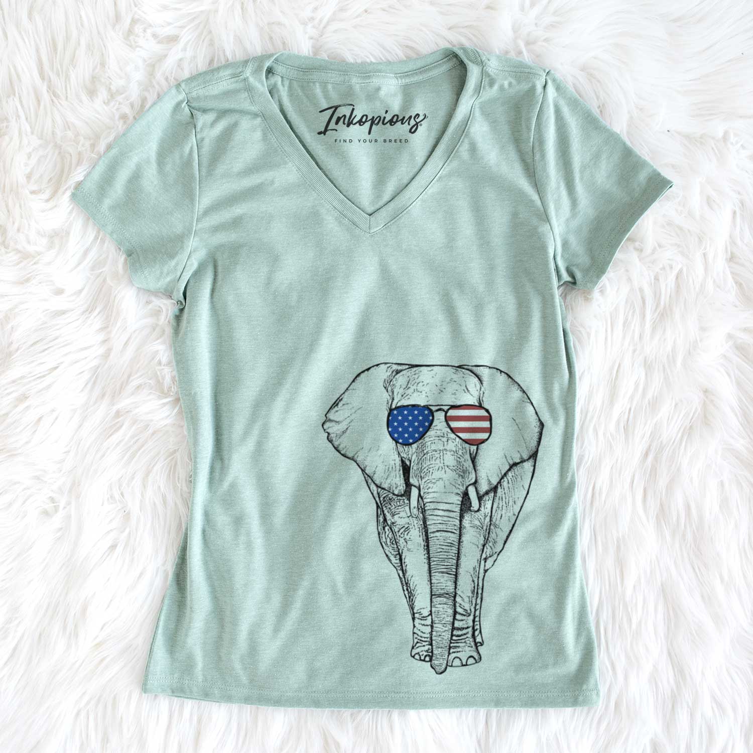 USA Ella the Elephant - Women's Perfect V-neck Shirt