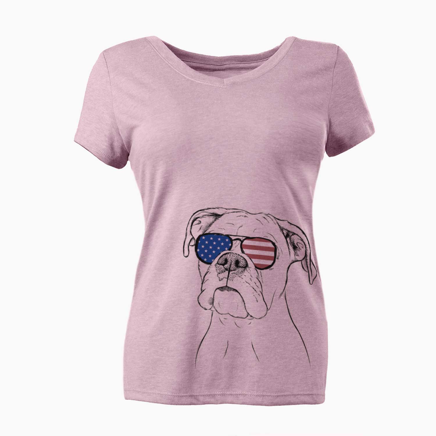 USA Ellie the Boxer - Women's Perfect V-neck Shirt