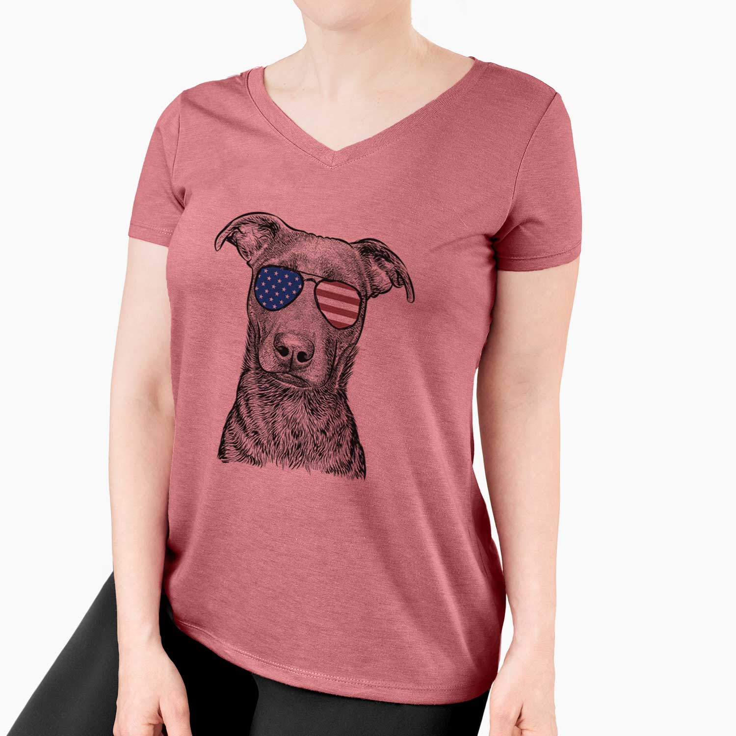 USA Embyr the Mixed Breed - Women's Perfect V-neck Shirt