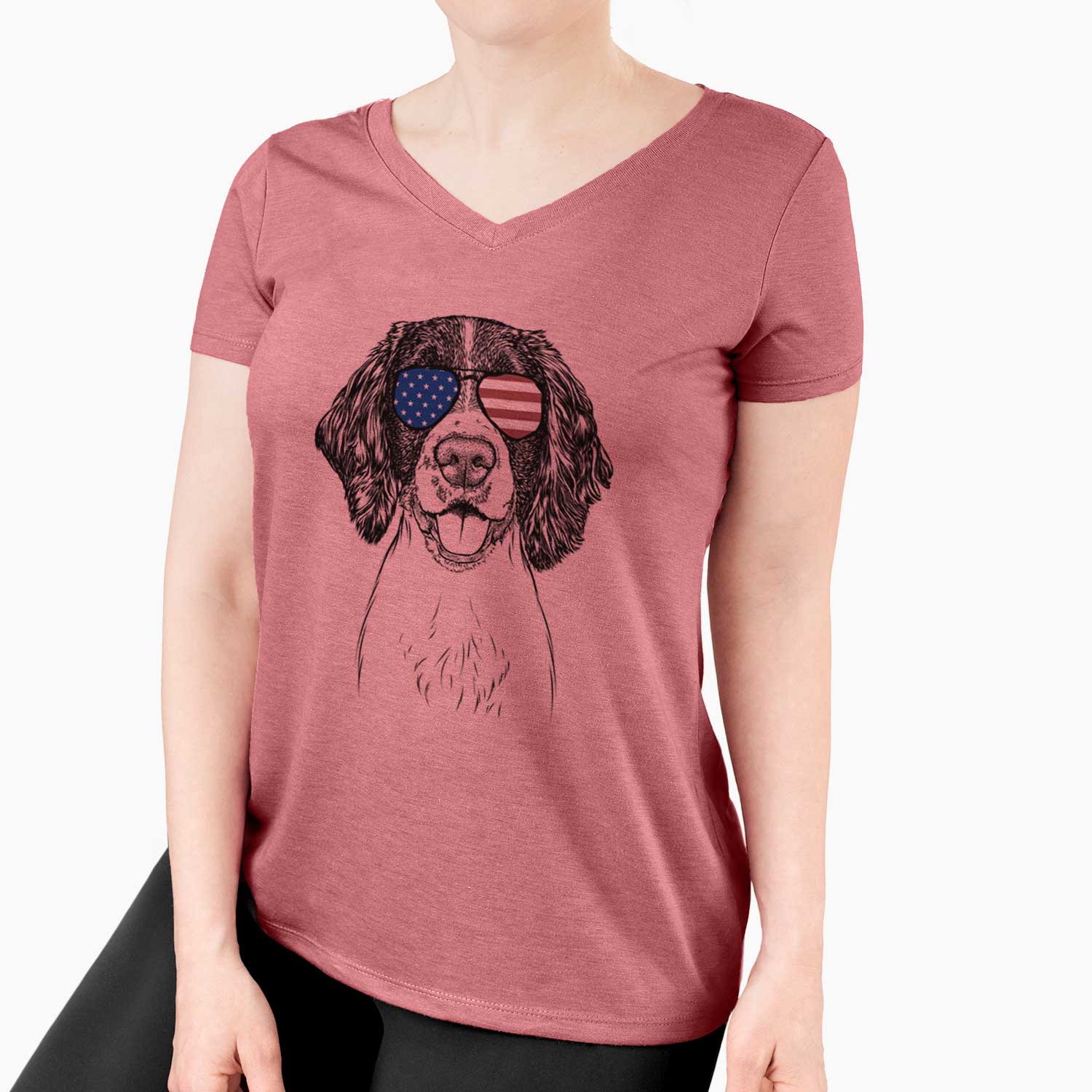 USA Ever the English Springer Spaniel - Women's Perfect V-neck Shirt
