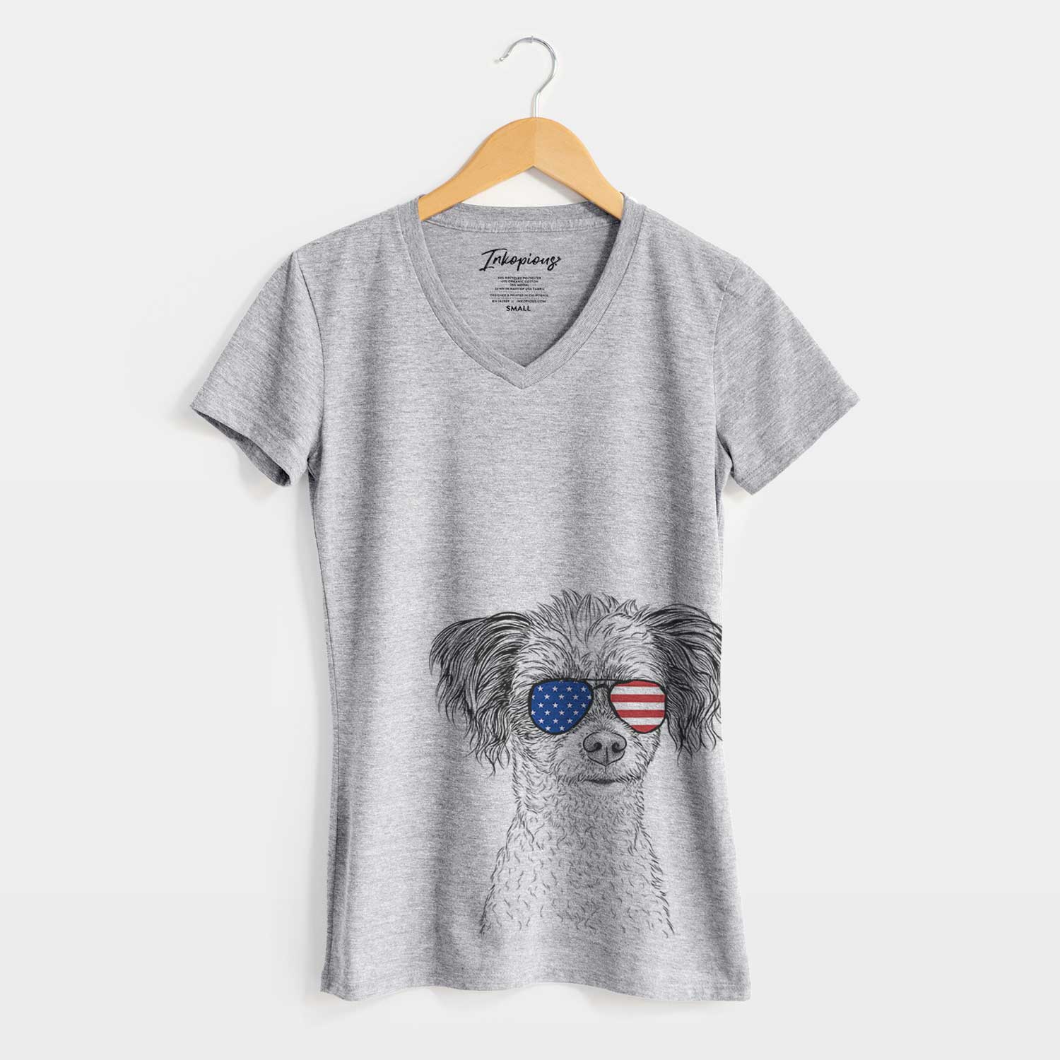 USA Finley Beth the Papillon Mix - Women's Perfect V-neck Shirt