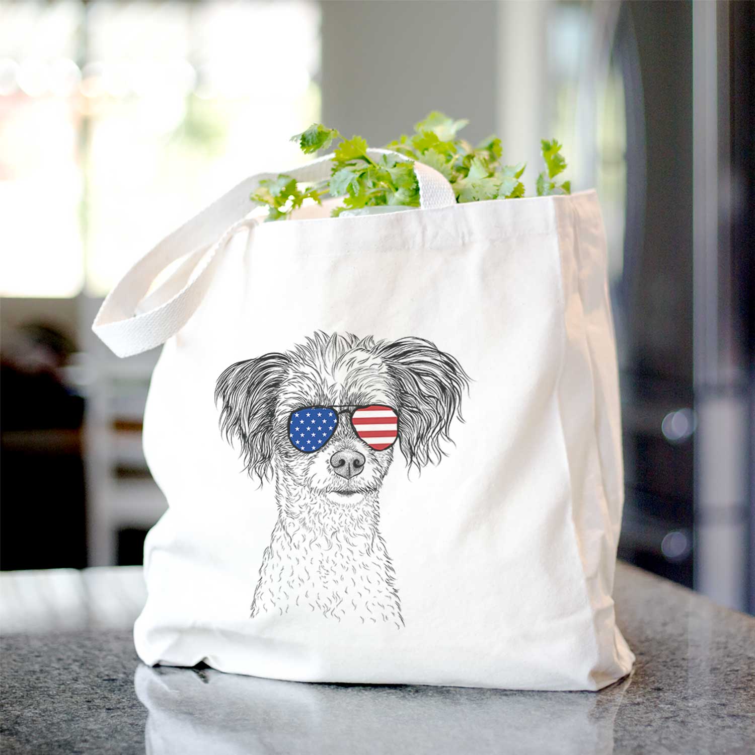 Finley Beth the Papillon Mix - Tote Bag