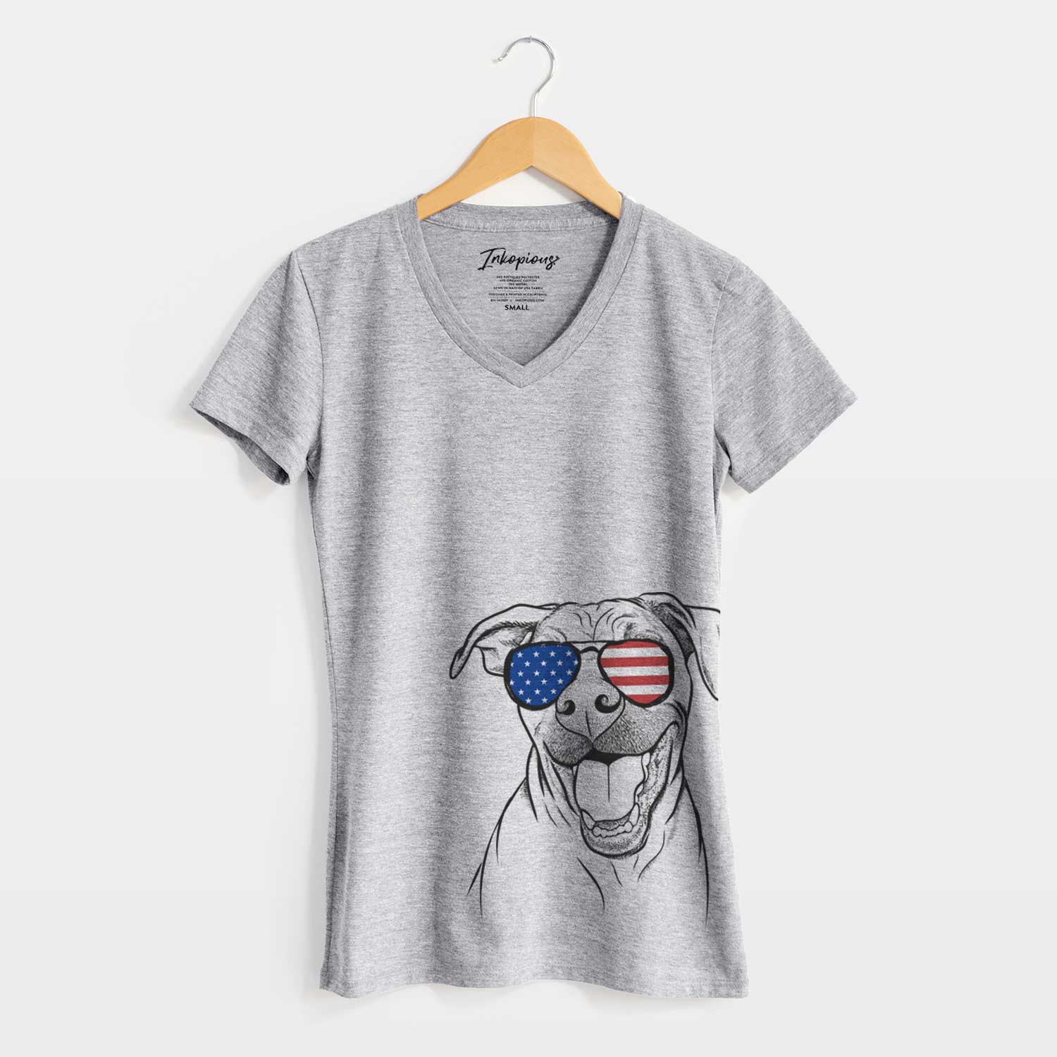 USA Finn the Hound Mix - Women's Perfect V-neck Shirt