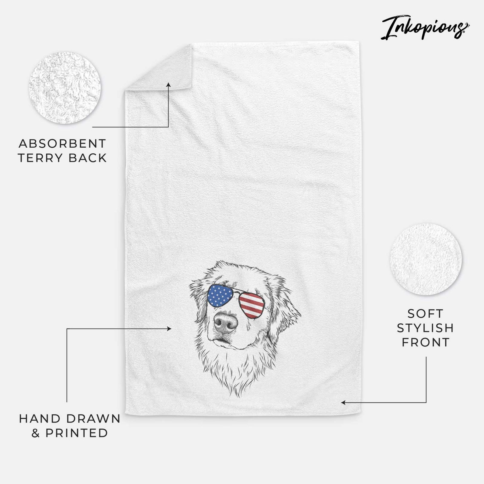 Fiona the Golden Retriever Decorative Hand Towel