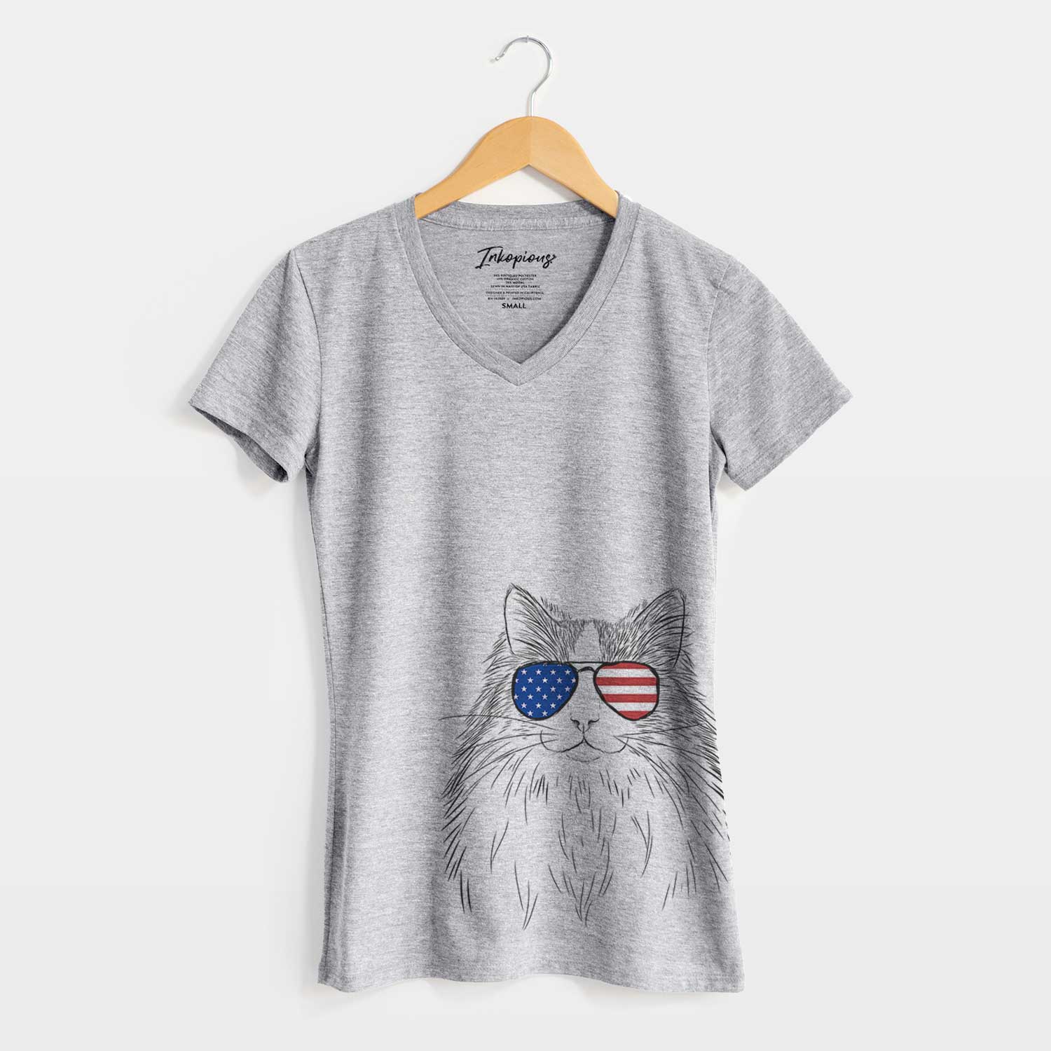 USA Fiona the Ragdoll Cat - Women's Perfect V-neck Shirt
