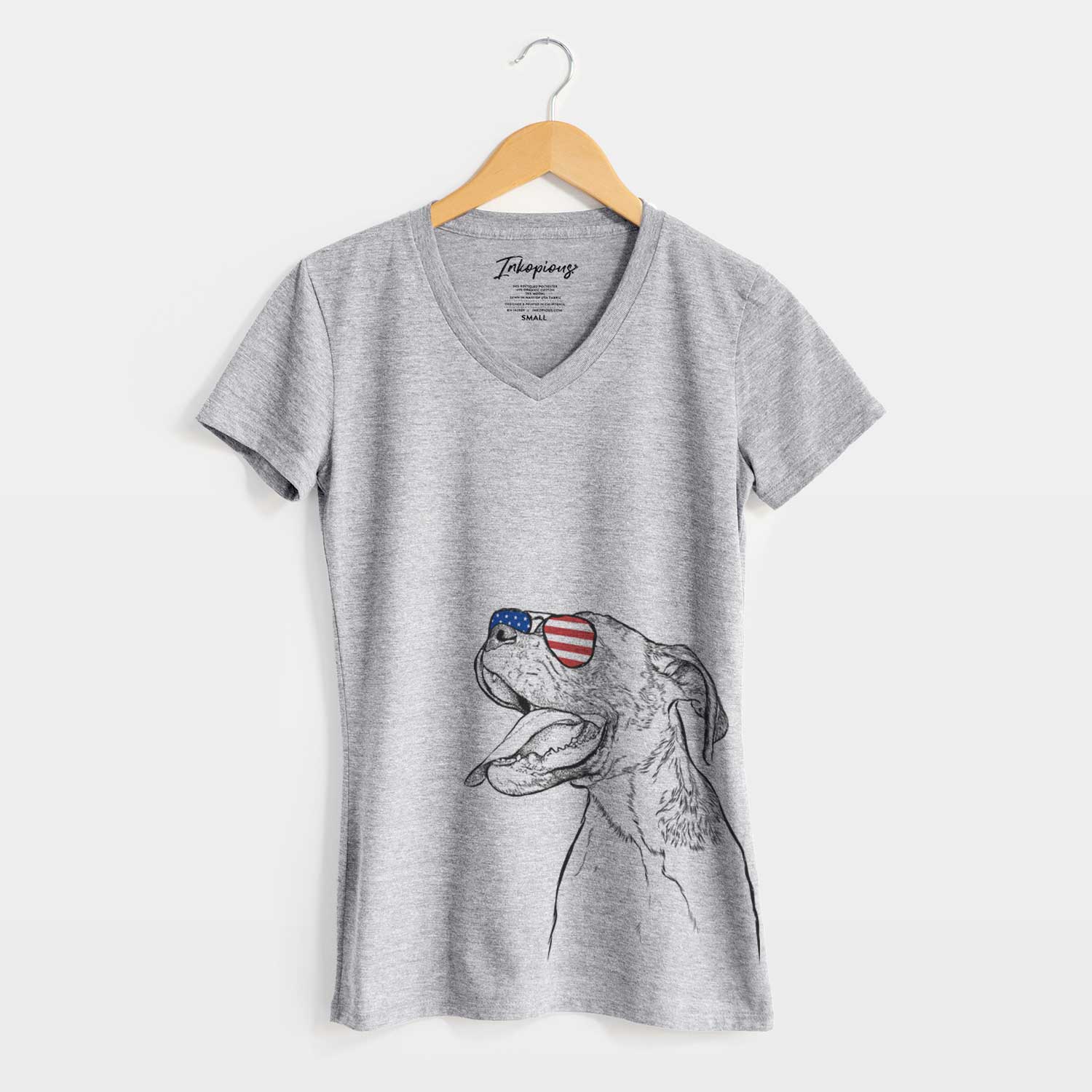 USA Floyd the Boxer - Women's Perfect V-neck Shirt