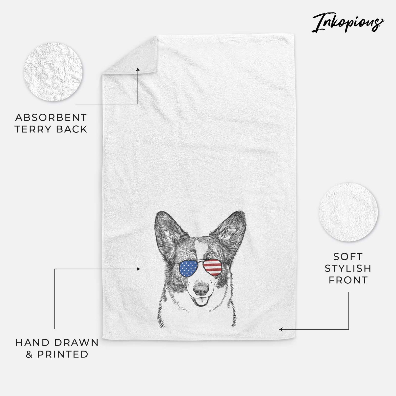 Gabby the Cardigan Welsh Corgi Decorative Hand Towel