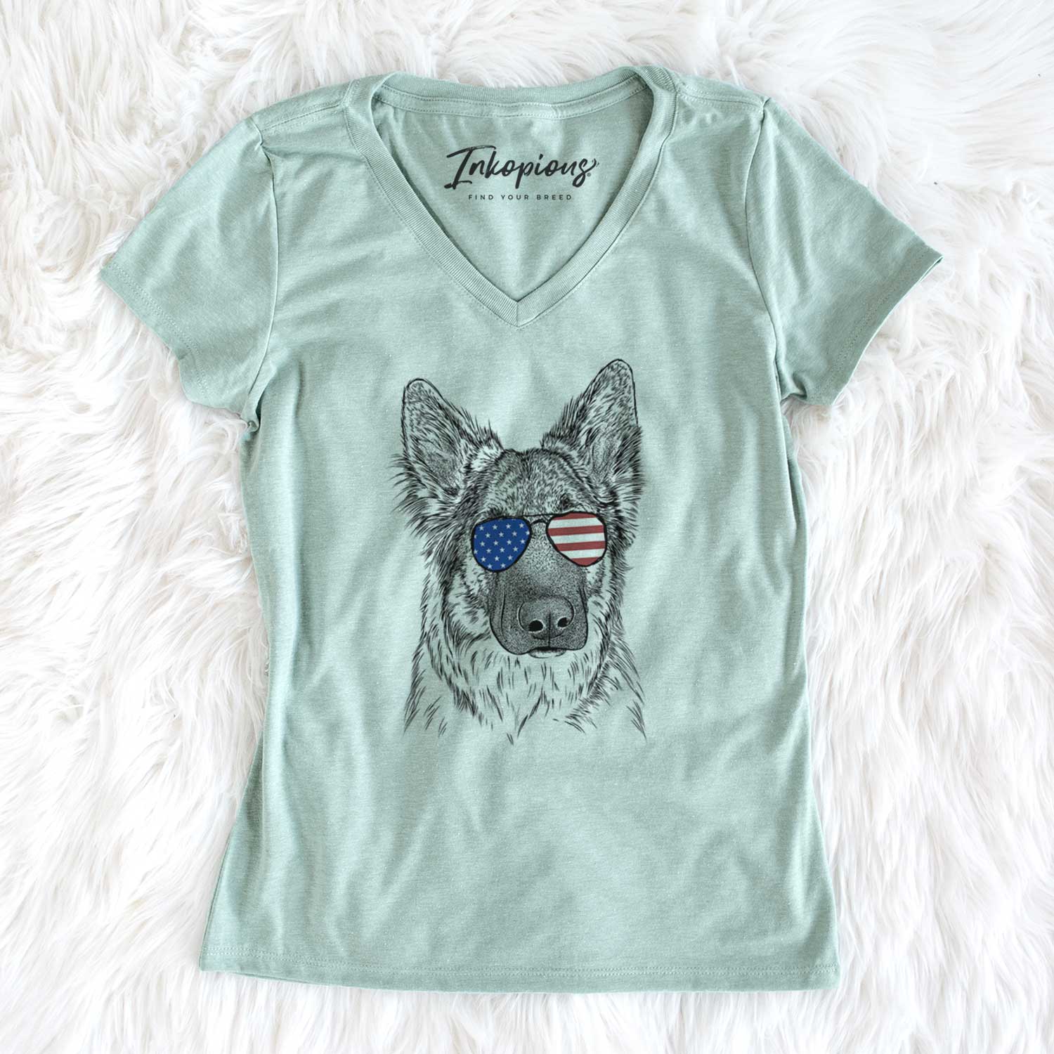 USA Geddy the Shiloh Shepherd - Women's Perfect V-neck Shirt