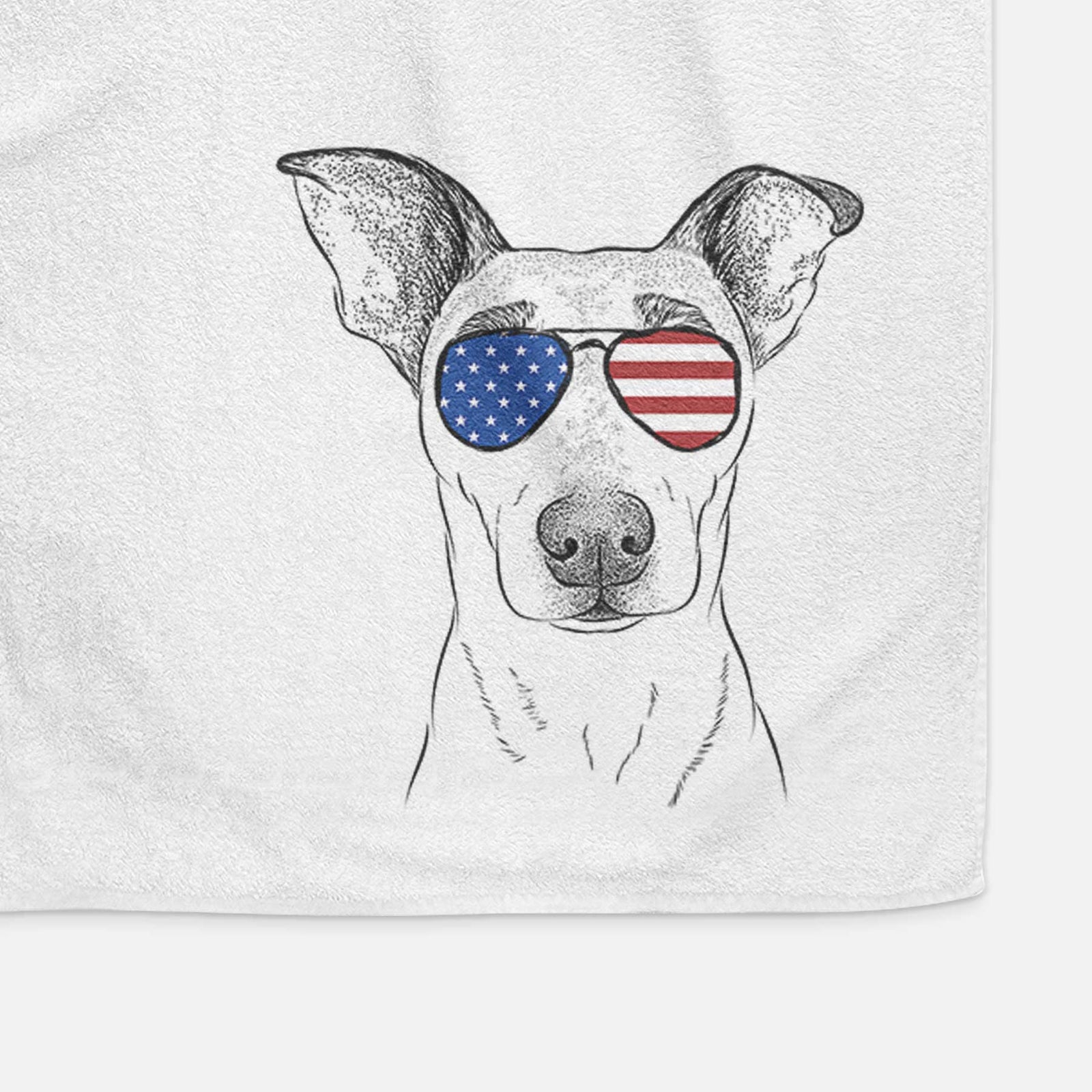 Georgie Rat the Terrier Mix Decorative Hand Towel