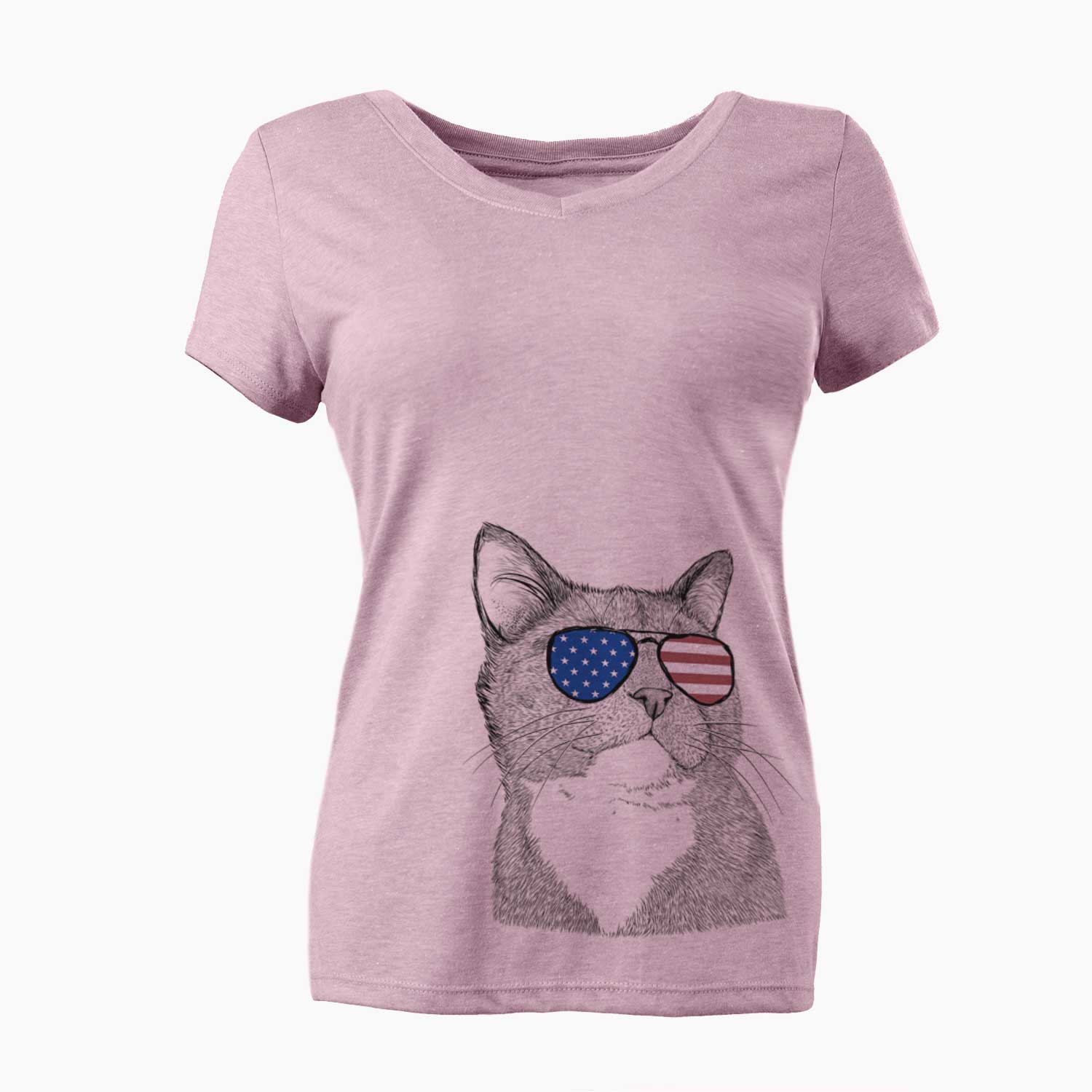 USA Gizmo the Grey Cat - Women's Perfect V-neck Shirt