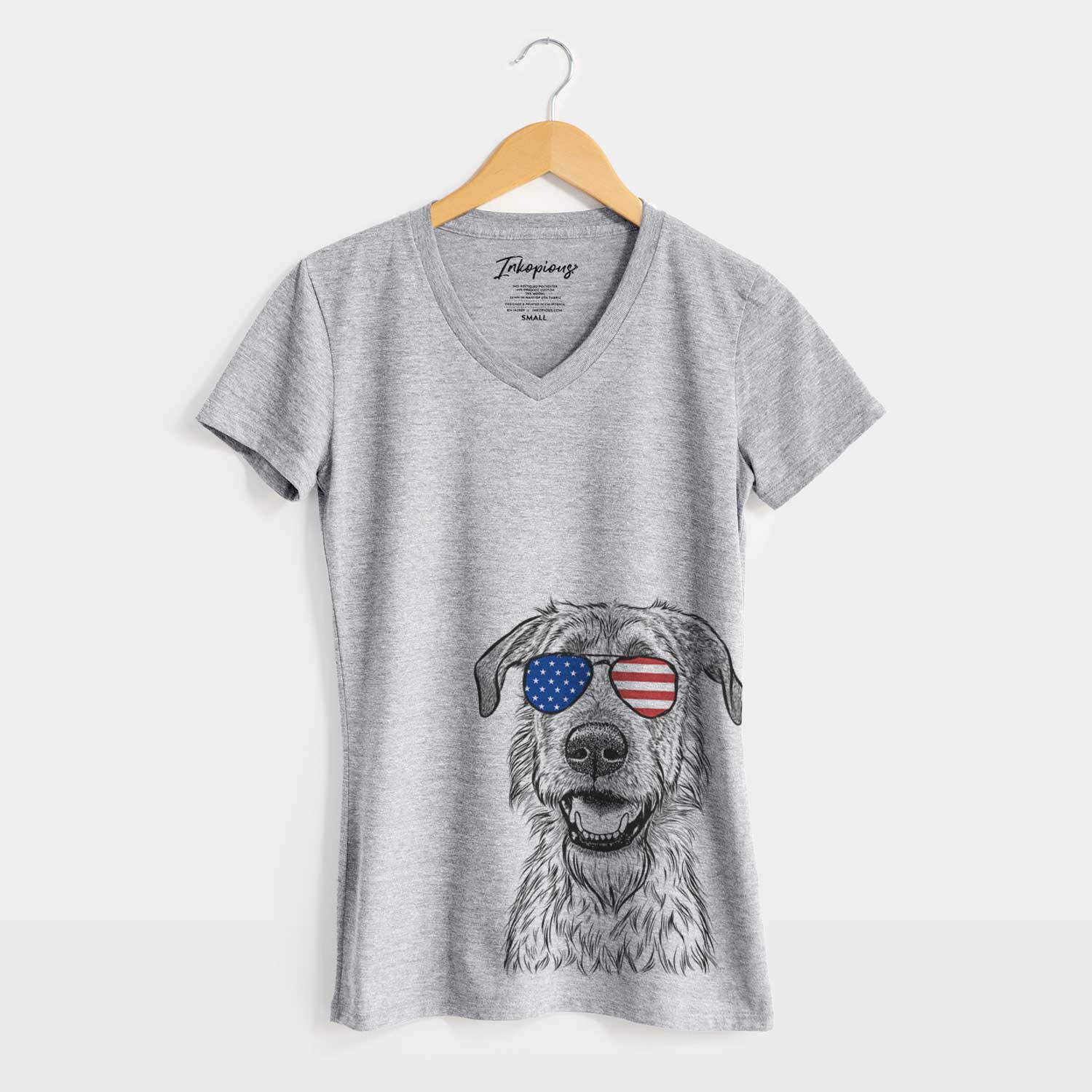 USA Griffin the Irish Wolfhound - Women's Perfect V-neck Shirt