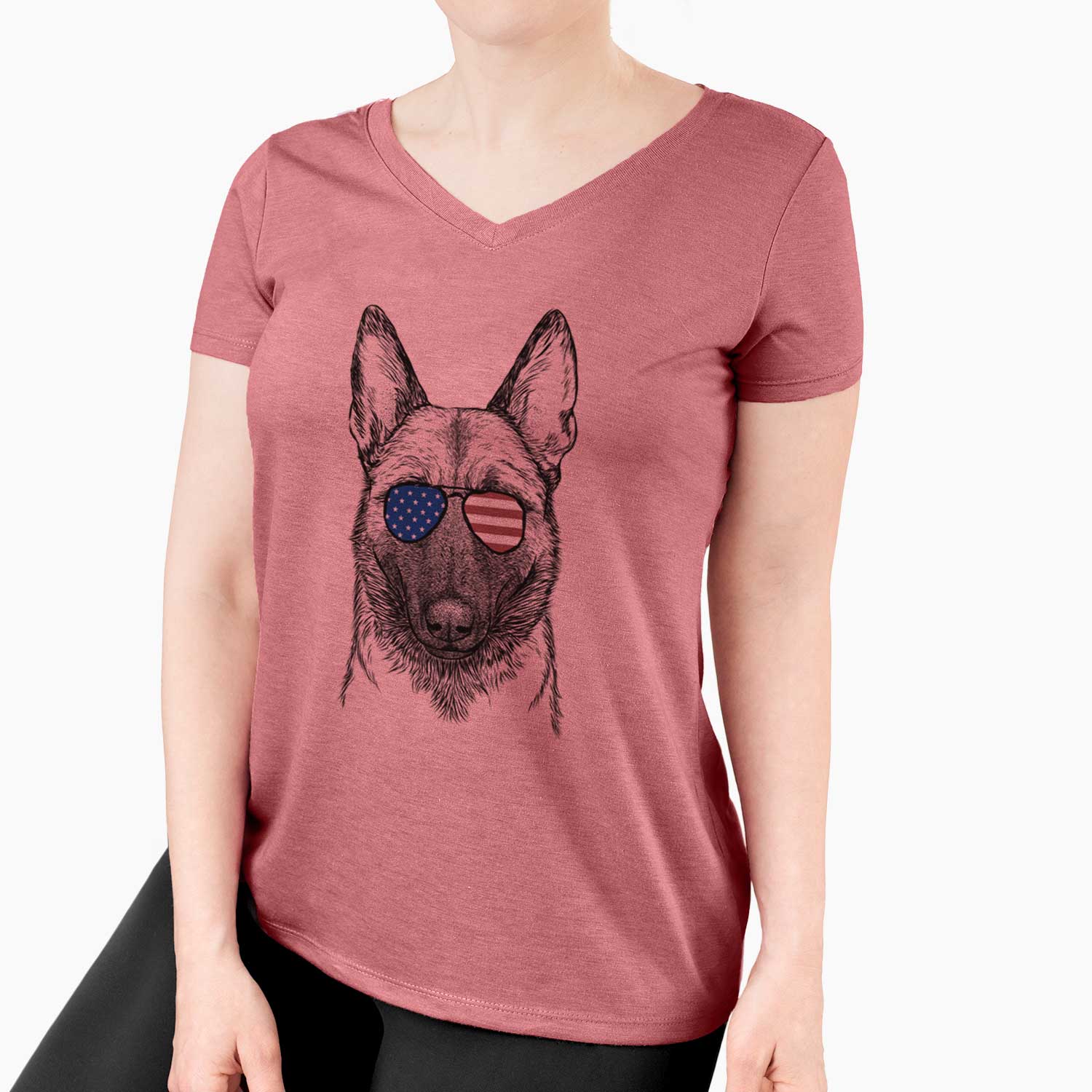 USA Gunther the Belgian Malinois - Women's Perfect V-neck Shirt