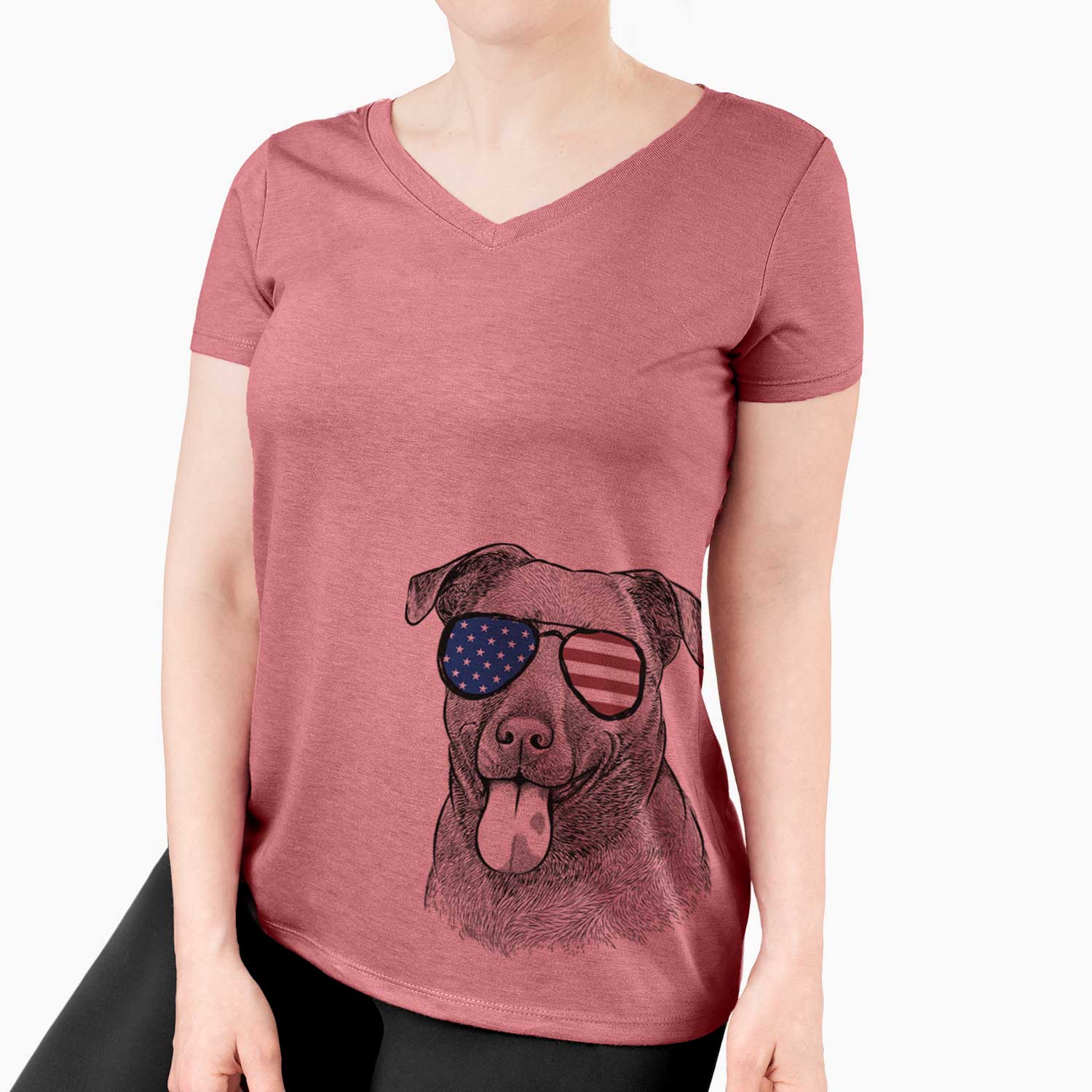 USA Harbor the Mixed Breed - Women's Perfect V-neck Shirt