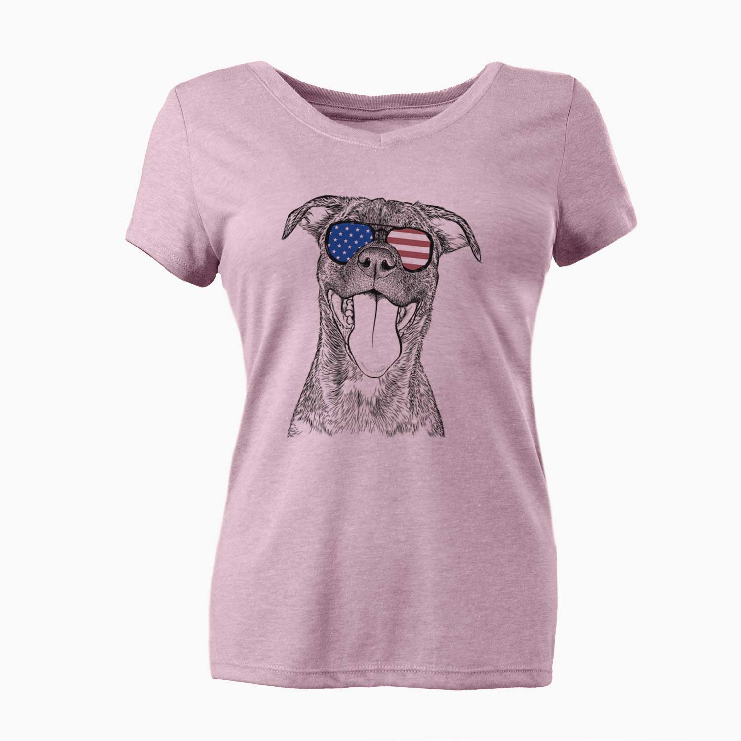 USA Harley the Pitbull Mix - Women's Perfect V-neck Shirt