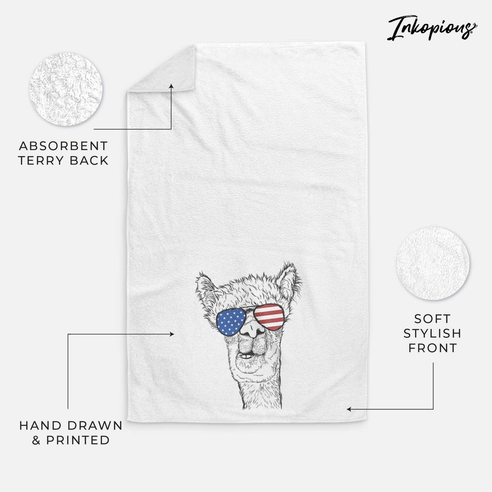 Henry the Alpaca Decorative Hand Towel