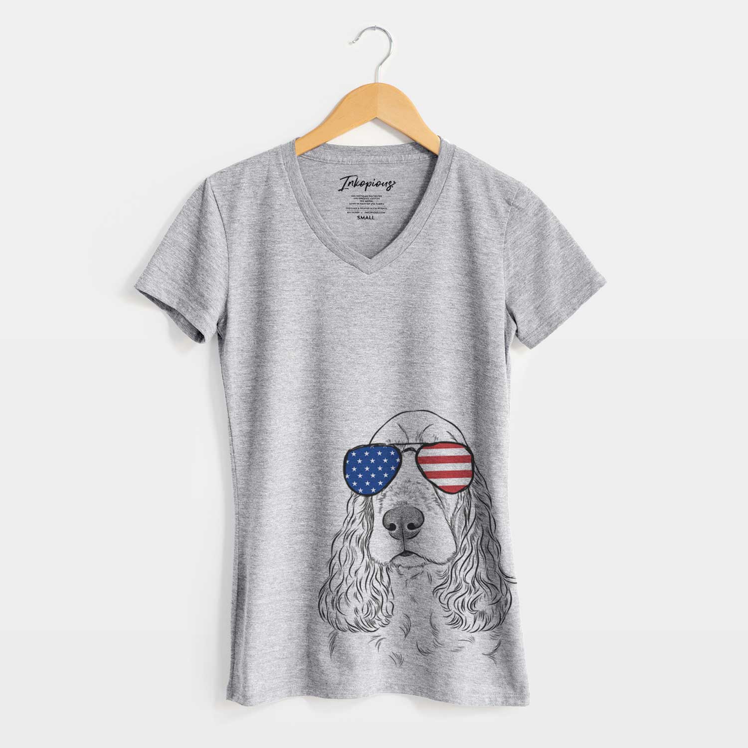 USA Henry the English Cocker Spaniel - Women's Perfect V-neck Shirt