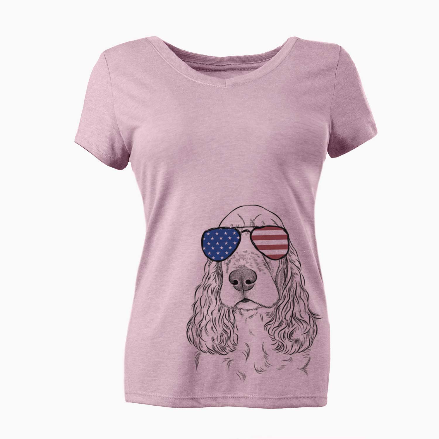 USA Henry the English Cocker Spaniel - Women's Perfect V-neck Shirt