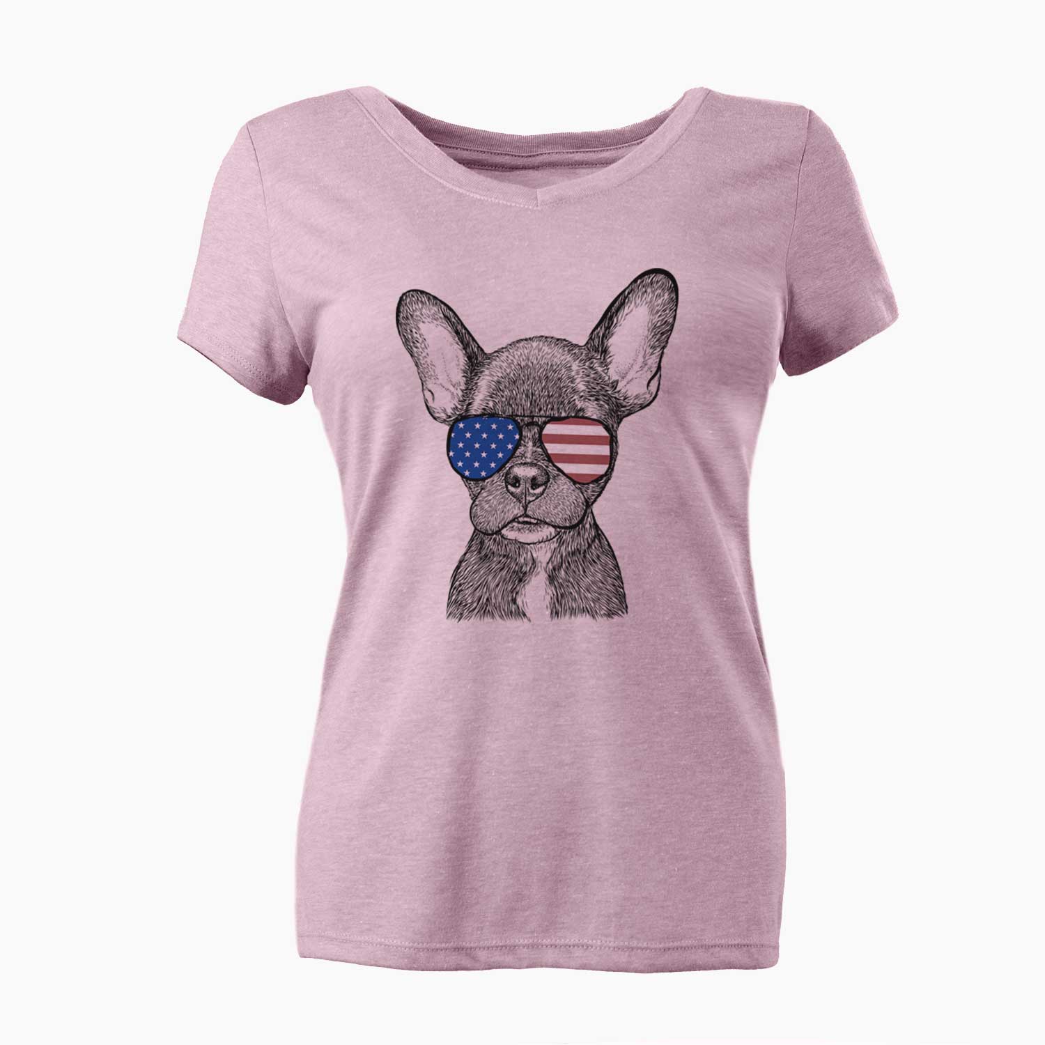 USA Henry the French Bulldog - Women's Perfect V-neck Shirt