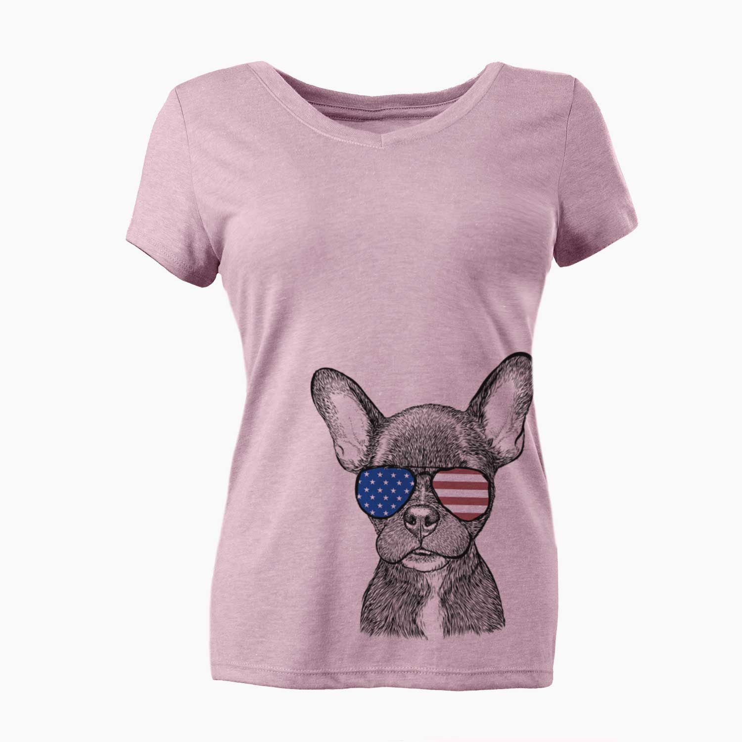 USA Henry the French Bulldog - Women's Perfect V-neck Shirt