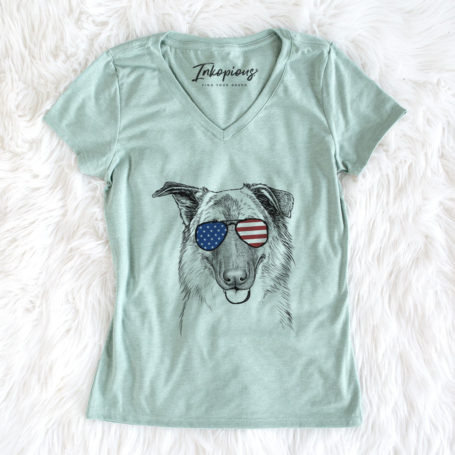 USA Henry the German Shepherd - Women's Perfect V-neck Shirt