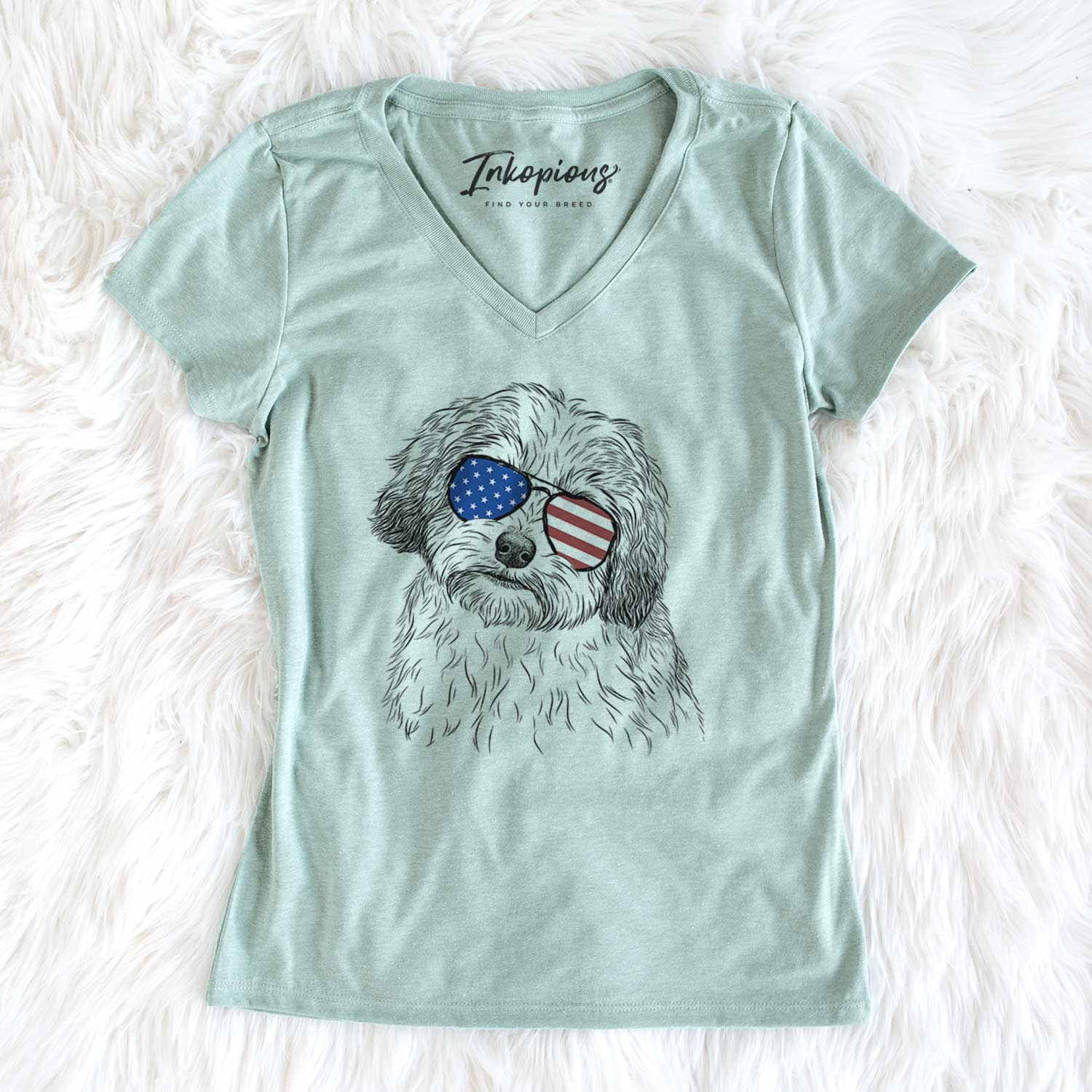 USA Henry the Havanese - Women's Perfect V-neck Shirt