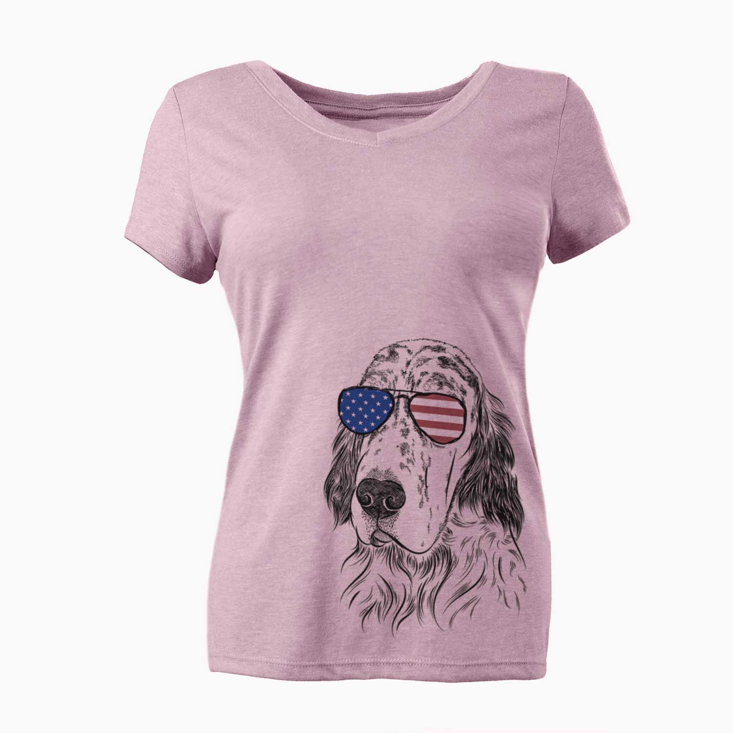 USA Hutch the English Setter - Women's Perfect V-neck Shirt