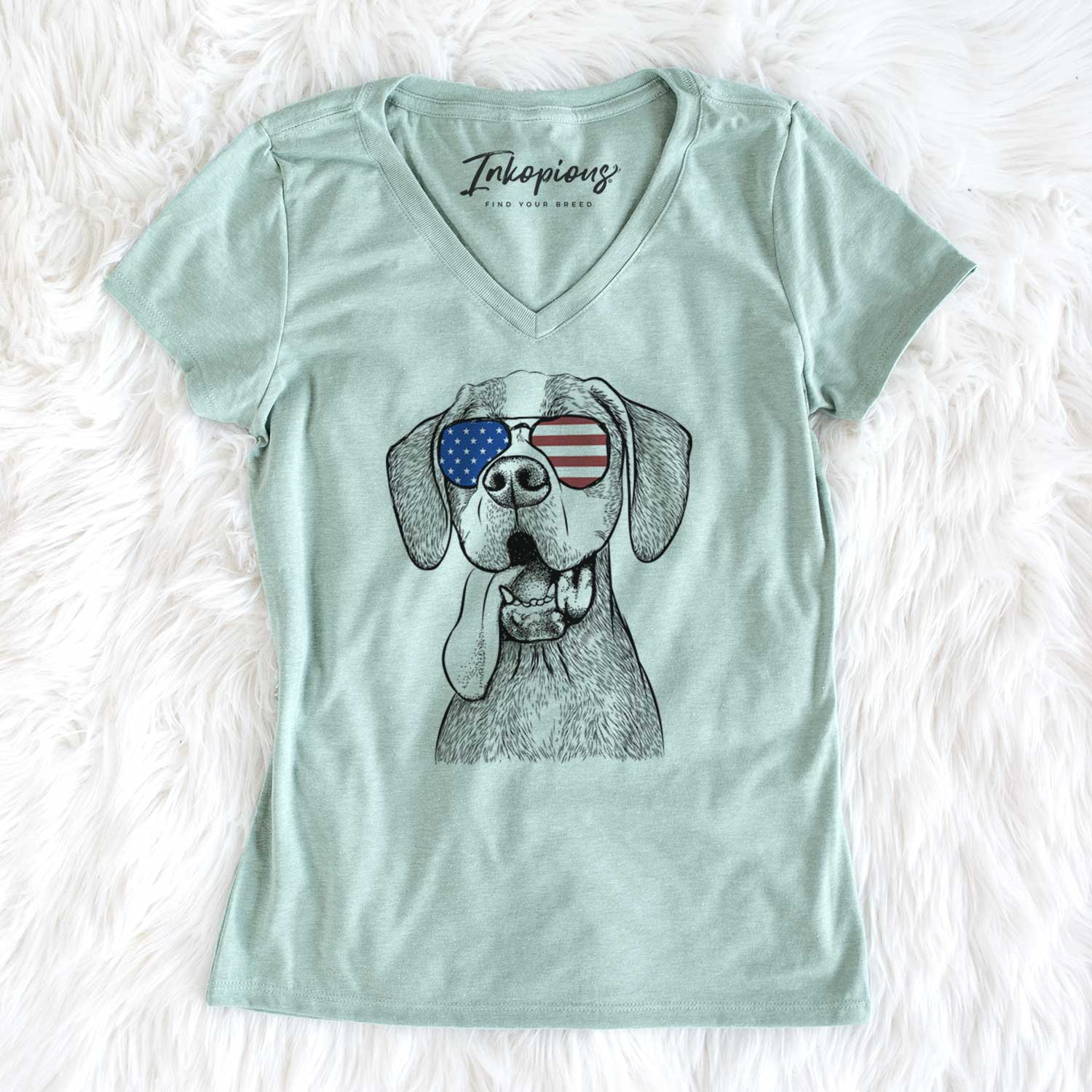 USA Irwin the English Pointer - Women's Perfect V-neck Shirt
