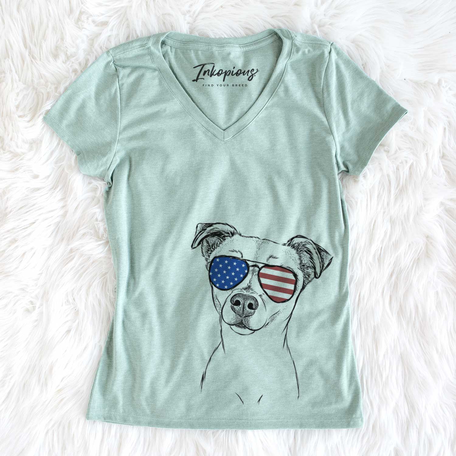 USA Izzy the Chiweenie - Women's Perfect V-neck Shirt