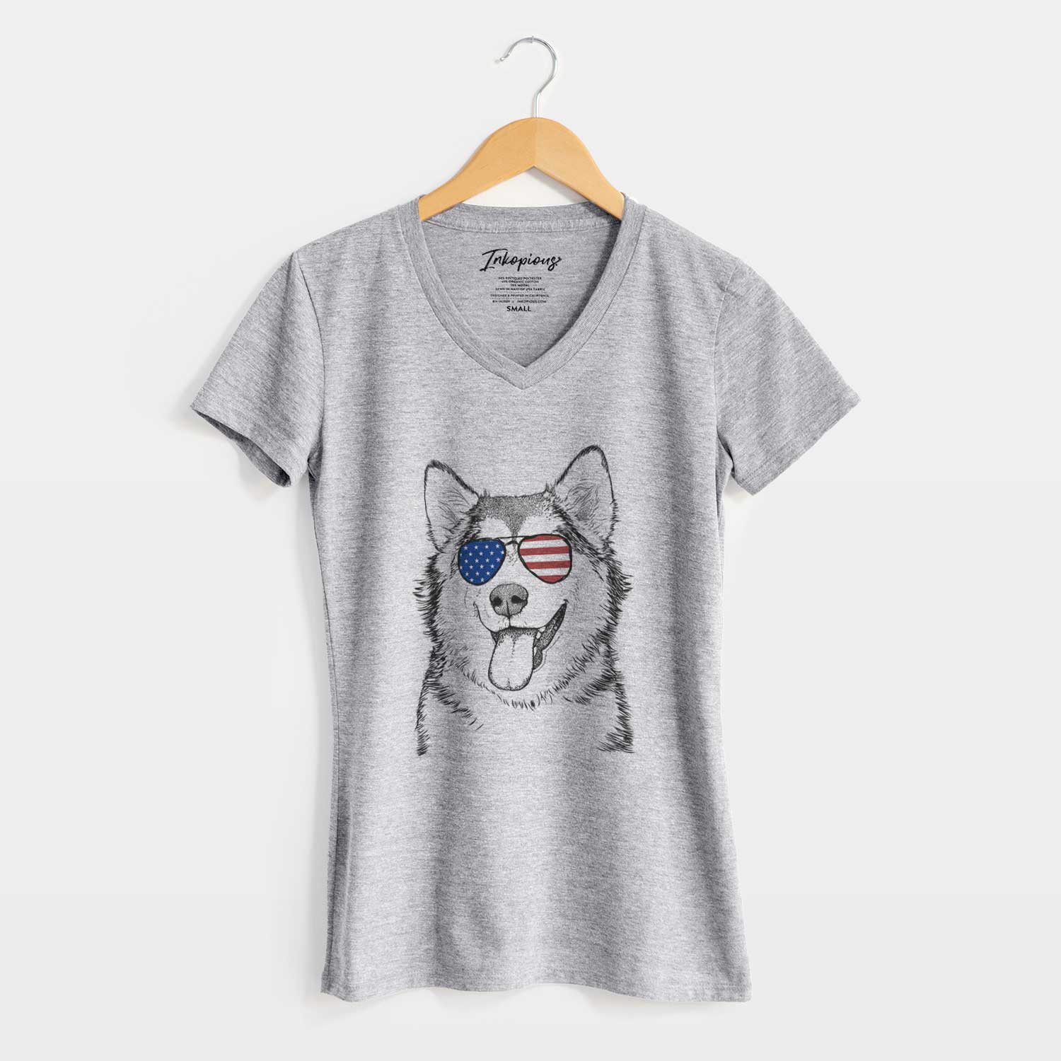 USA Kaskae the Alaskan Malamute - Women's Perfect V-neck Shirt