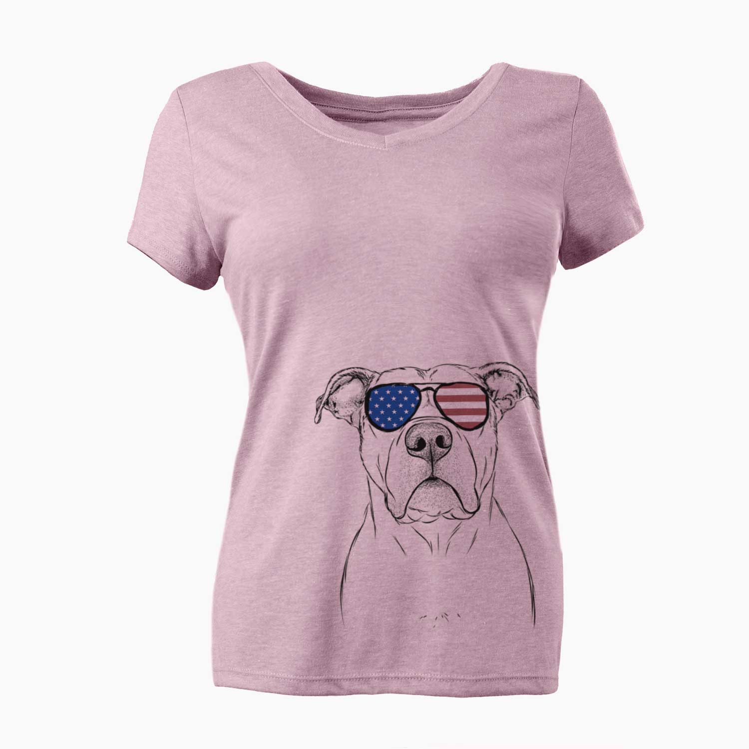 USA KiaOra the Pitbull Mix - Women's Perfect V-neck Shirt