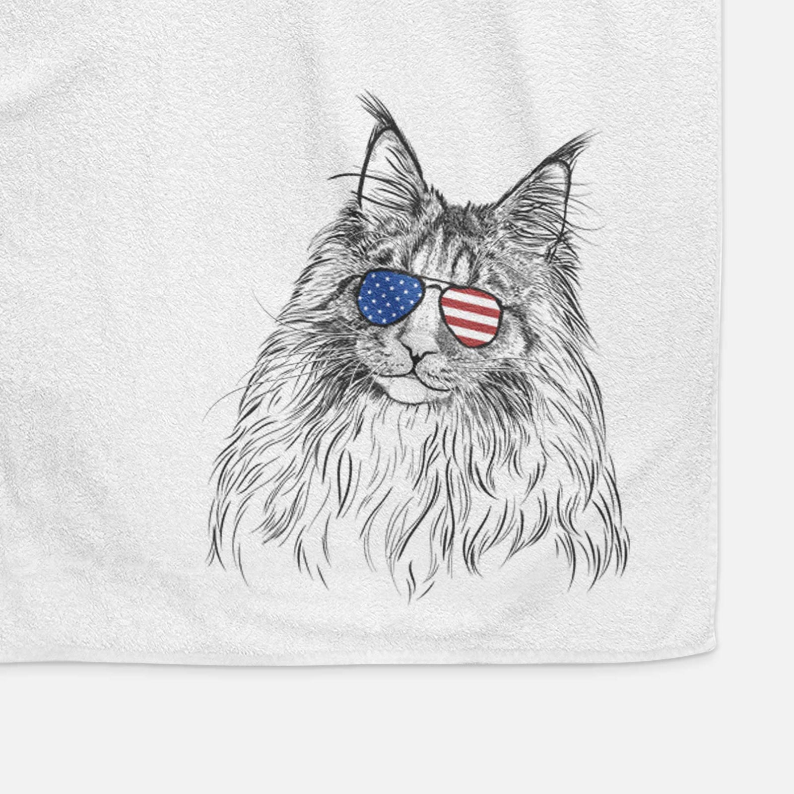 Kiki the Maine Coon Cat Decorative Hand Towel