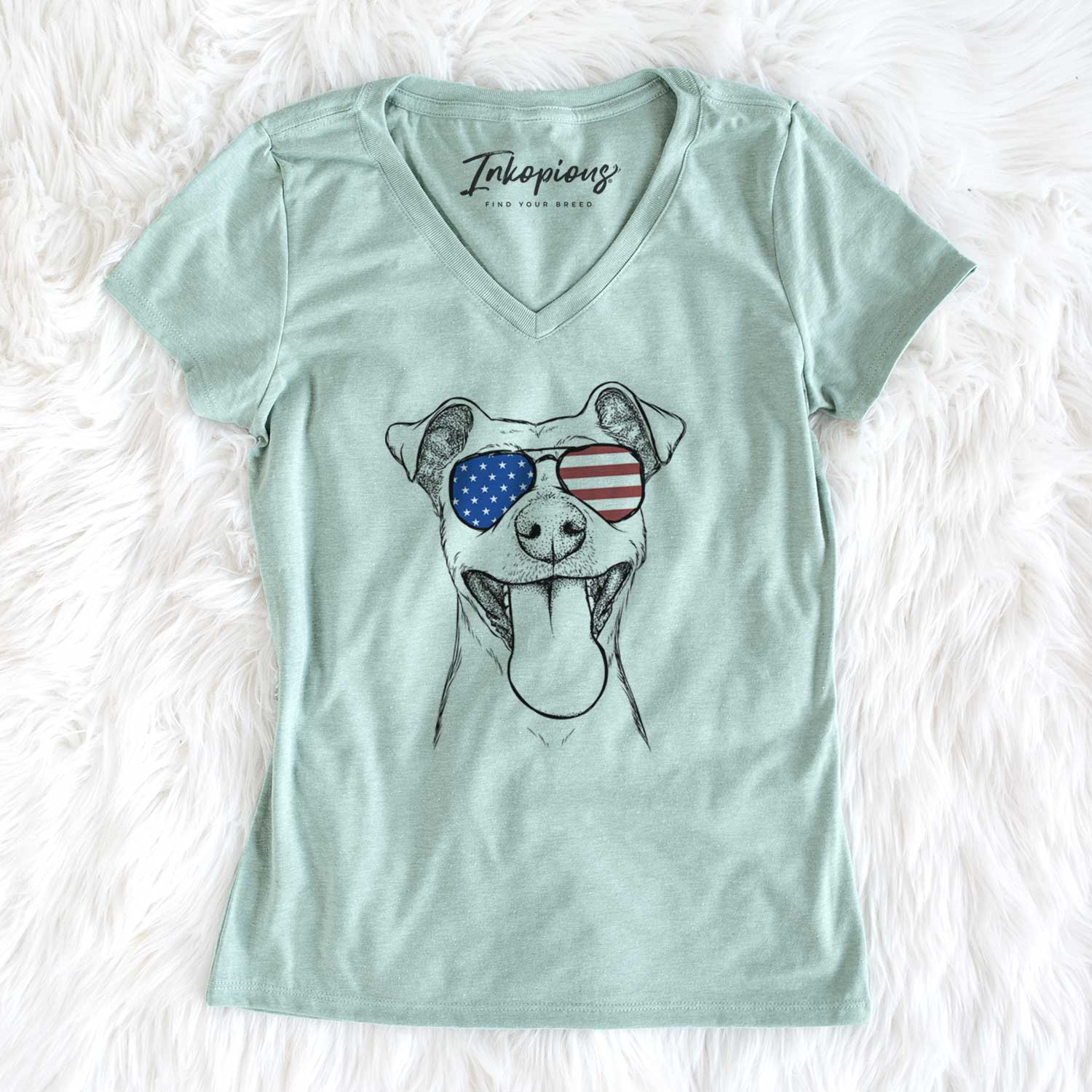 USA Lemmie the Mixed Breed - Women's Perfect V-neck Shirt