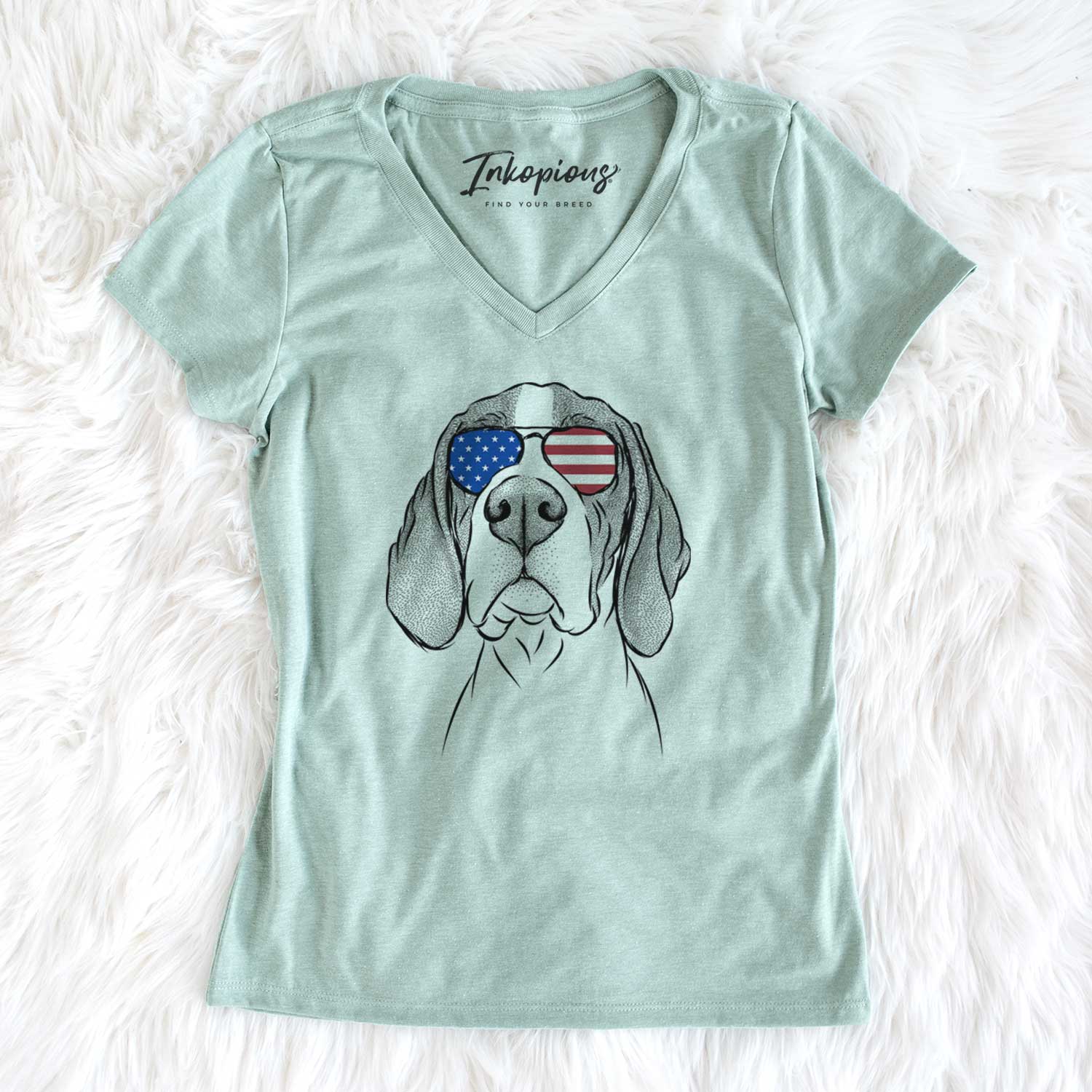 USA Liam the English Pointer - Women's Perfect V-neck Shirt