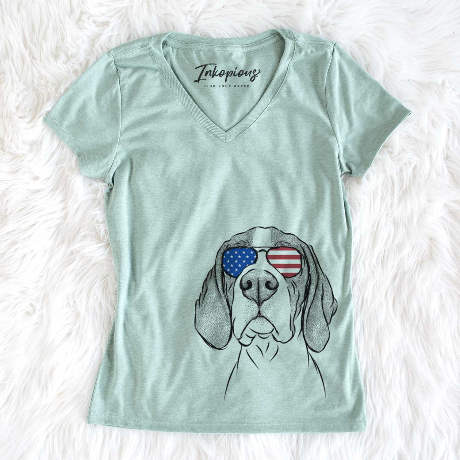 USA Liam the English Pointer - Women's Perfect V-neck Shirt