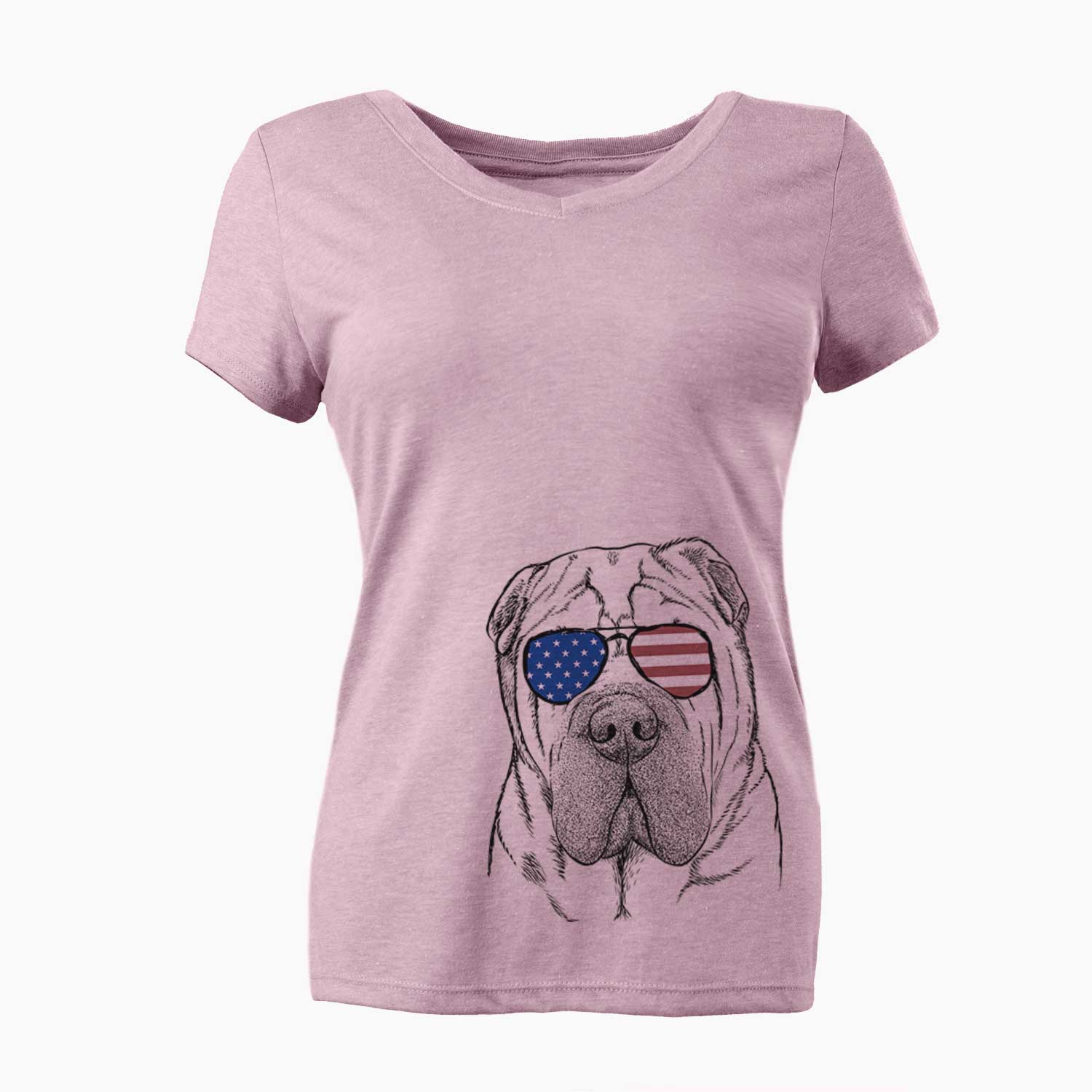 USA Lilly the Shar Pei - Women's Perfect V-neck Shirt
