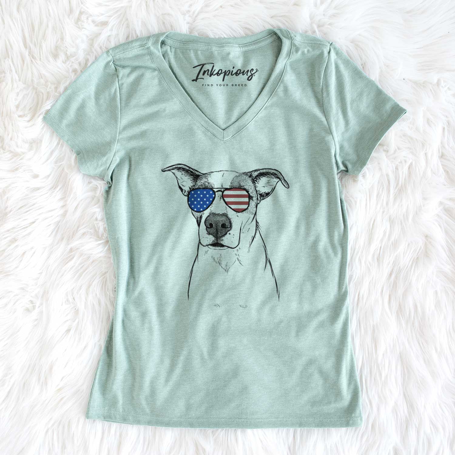 USA Lily the Mixed Breed - Women's Perfect V-neck Shirt