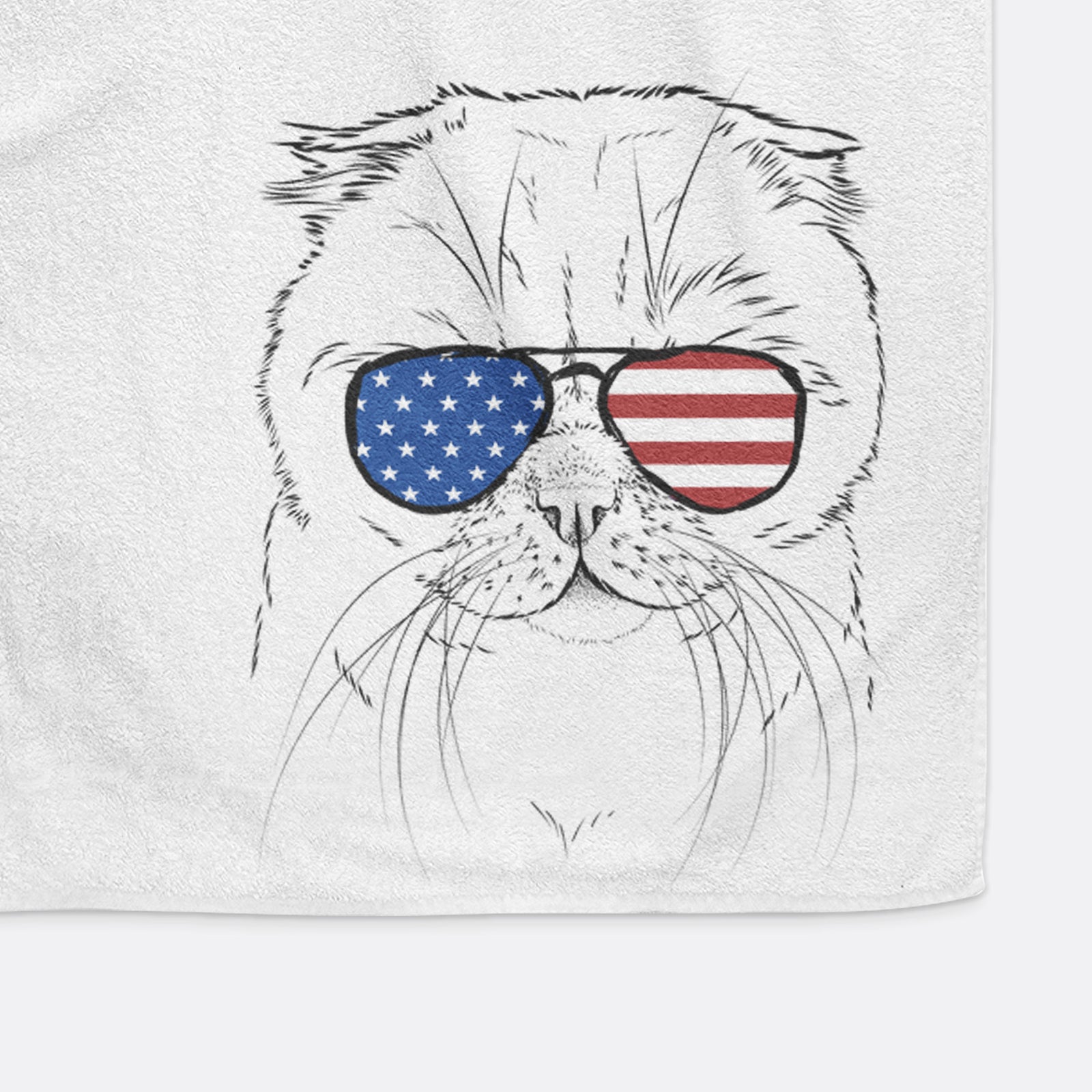 Lina the Exotic Fold Cat Decorative Hand Towel