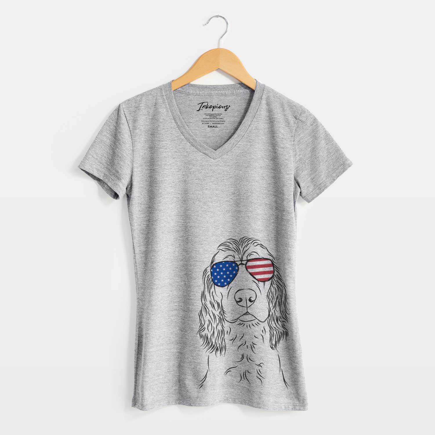 USA Logan the Cocker Spaniel - Women's Perfect V-neck Shirt