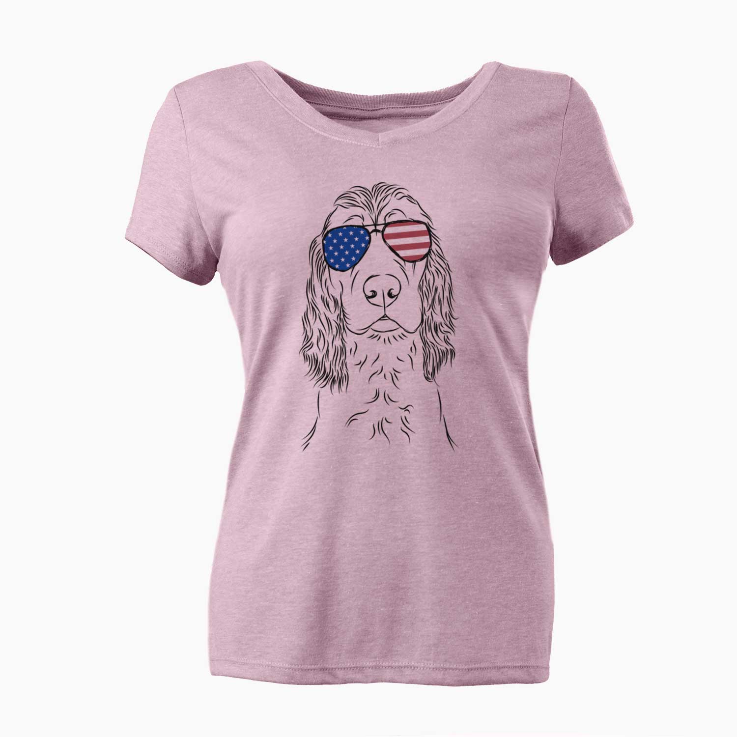 USA Logan the Cocker Spaniel - Women's Perfect V-neck Shirt