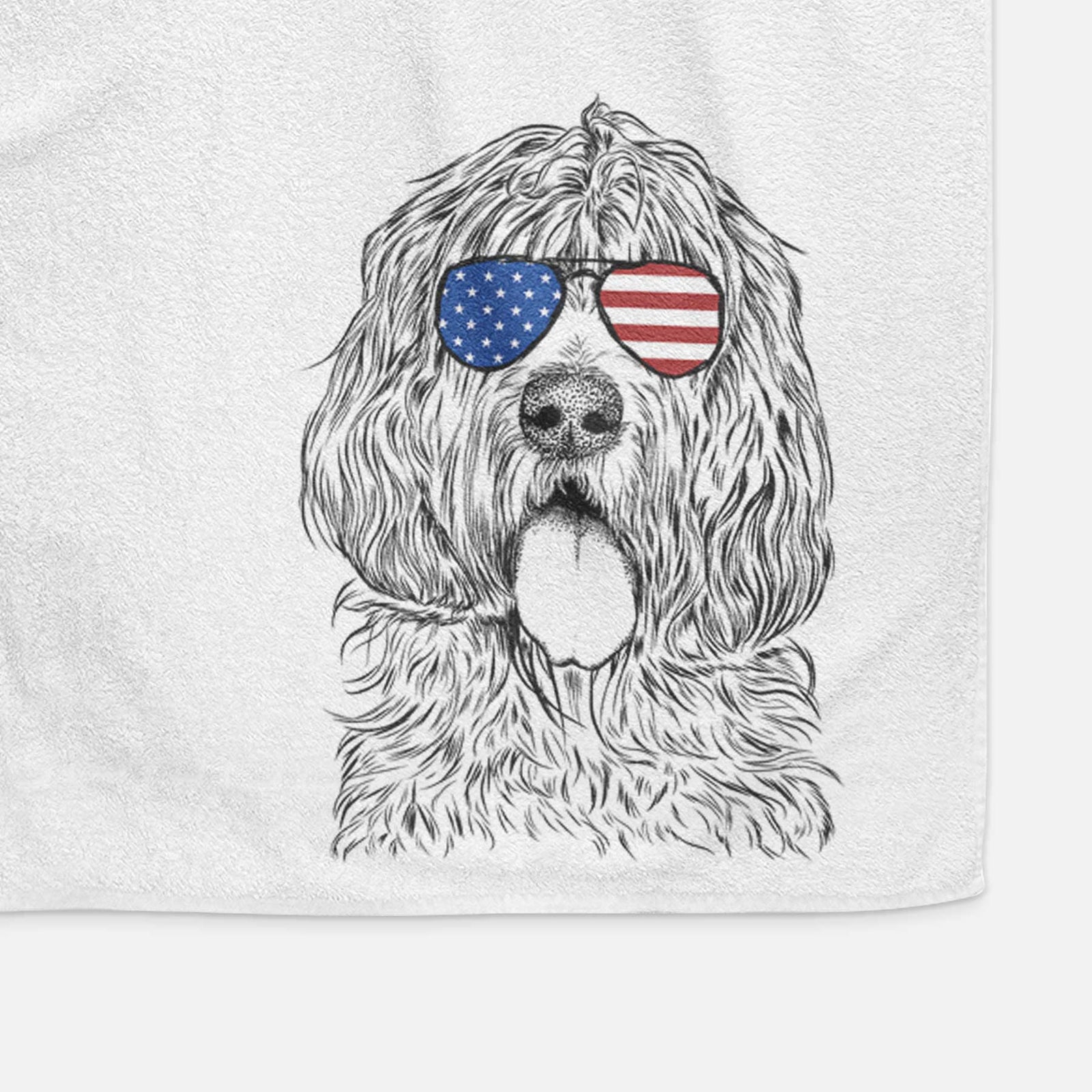 Lou the Otterhound Decorative Hand Towel