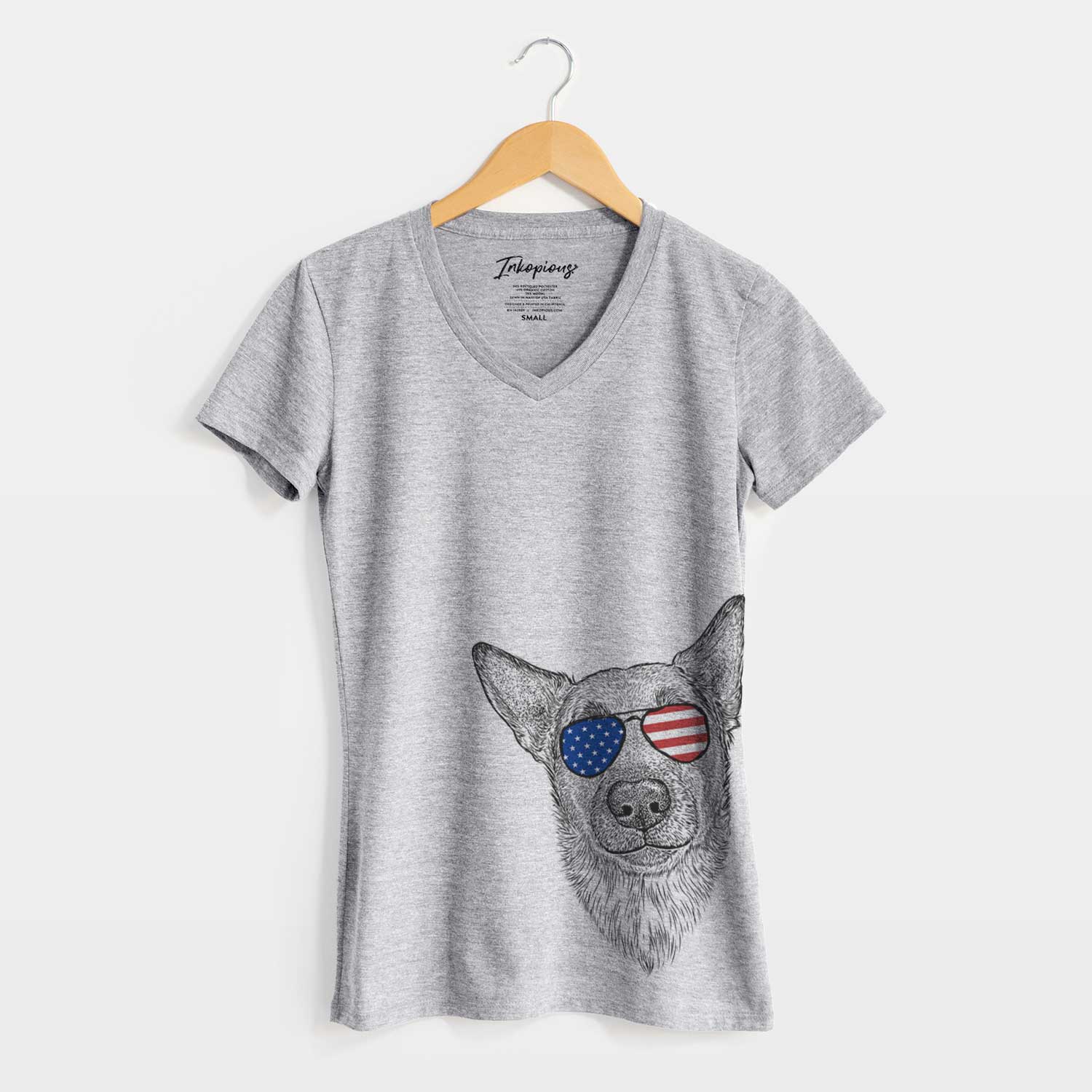 USA Luna the Shepherd Mix - Women's Perfect V-neck Shirt