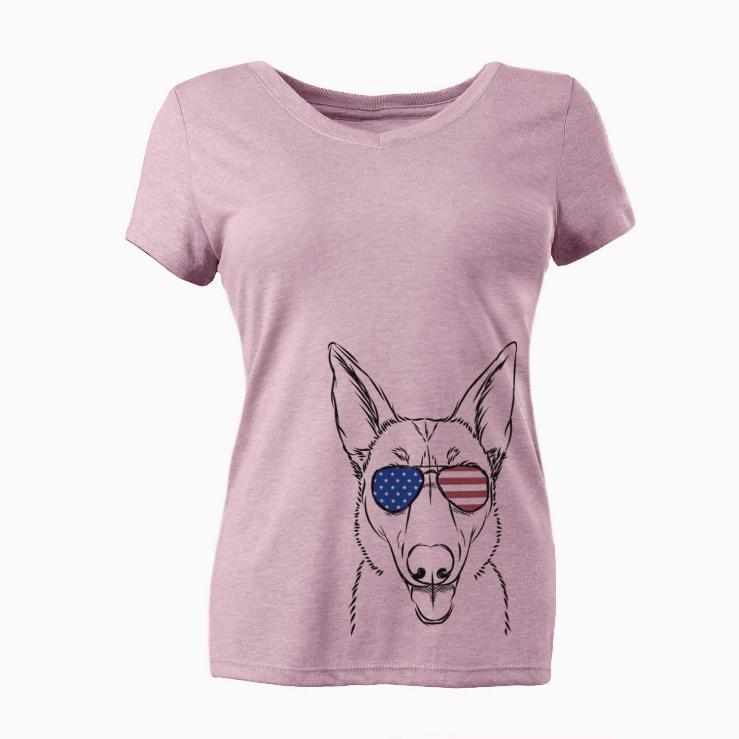 USA Lyric the Belgian Malinois - Women's Perfect V-neck Shirt