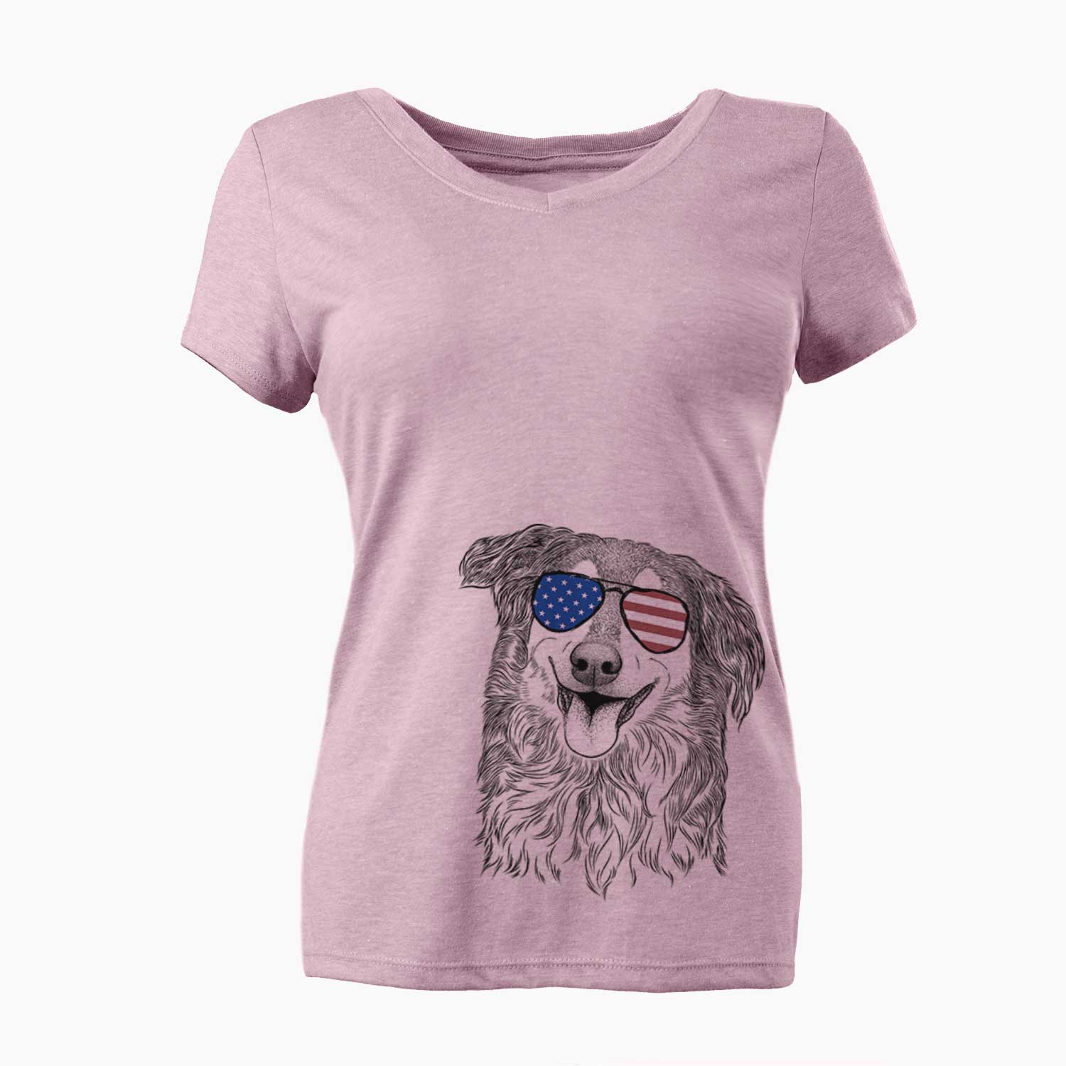 USA Maddie the English Shepherd - Women's Perfect V-neck Shirt