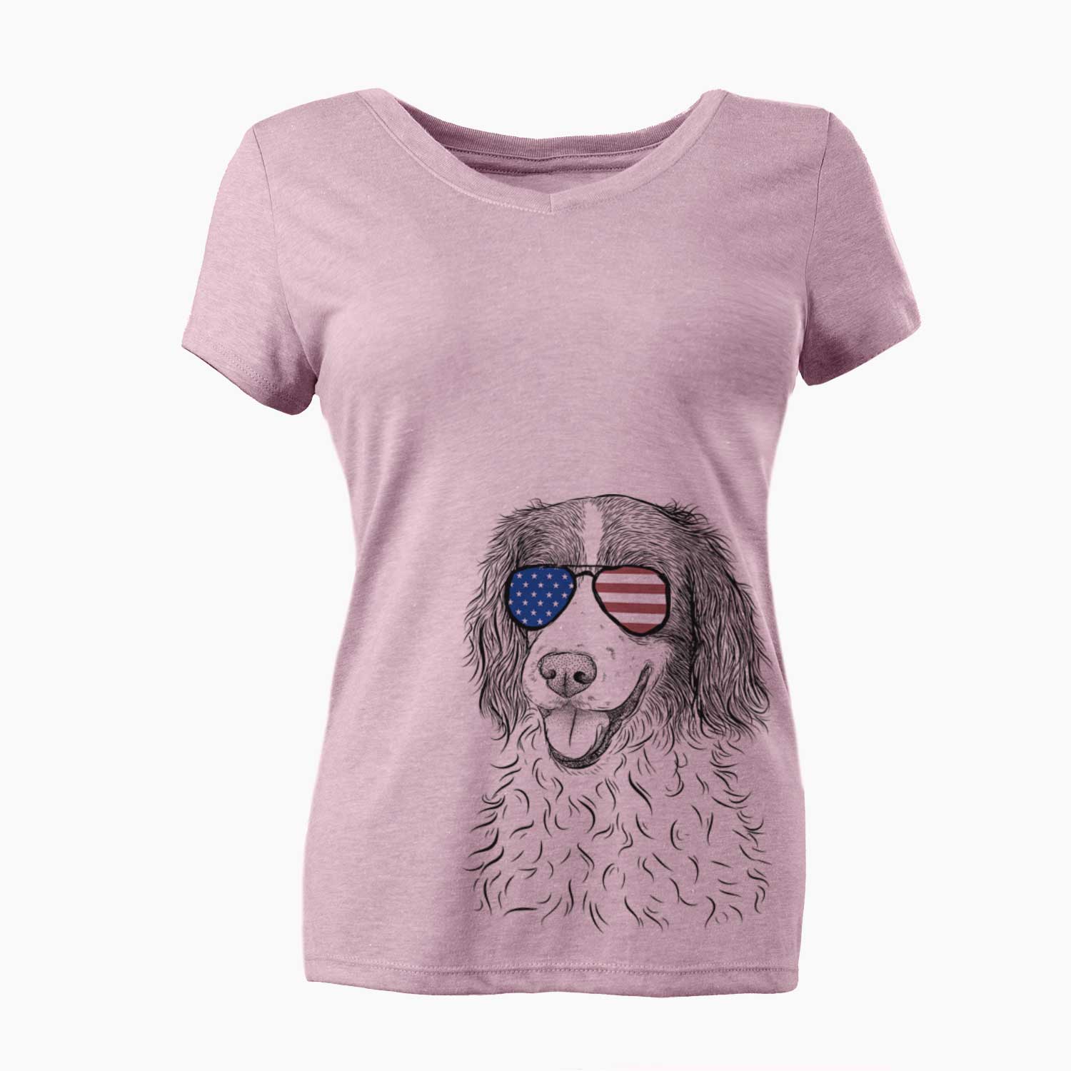 USA Maggie the Springer Spaniel - Women's Perfect V-neck Shirt