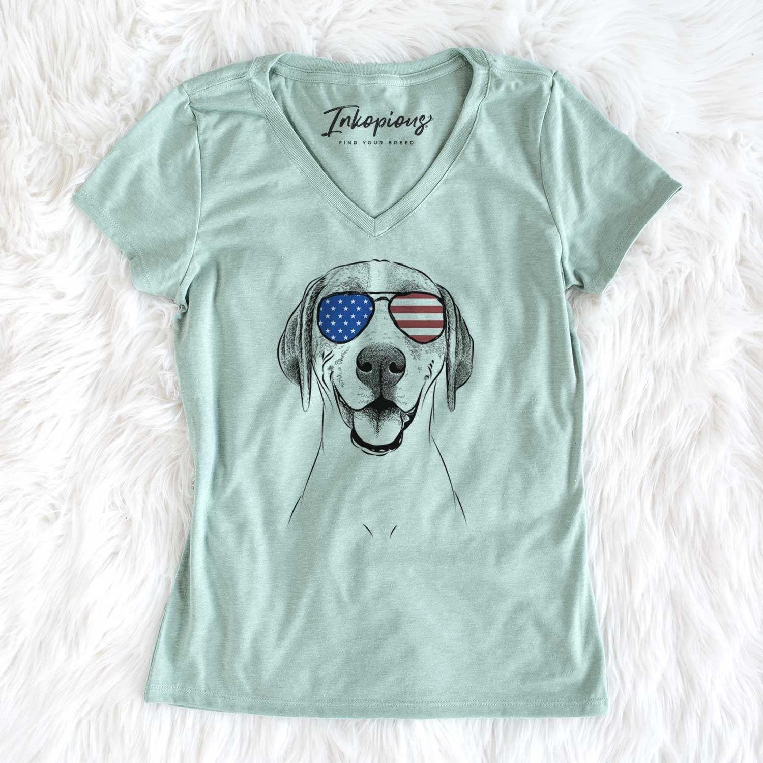 USA Maggie the Treeing Walker Coonhound - Women's Perfect V-neck Shirt